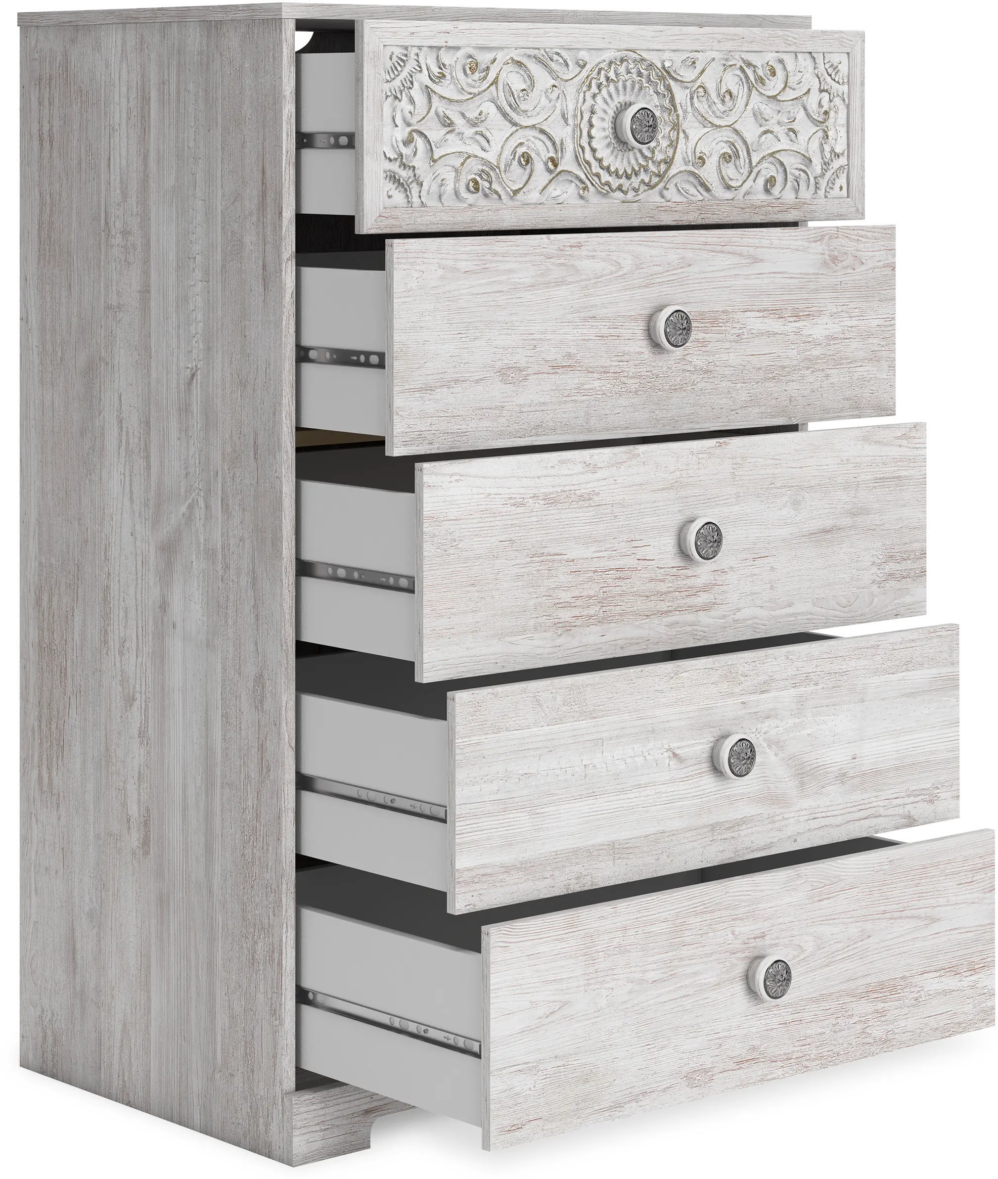 Enola Whitewash Chest of Drawers-6