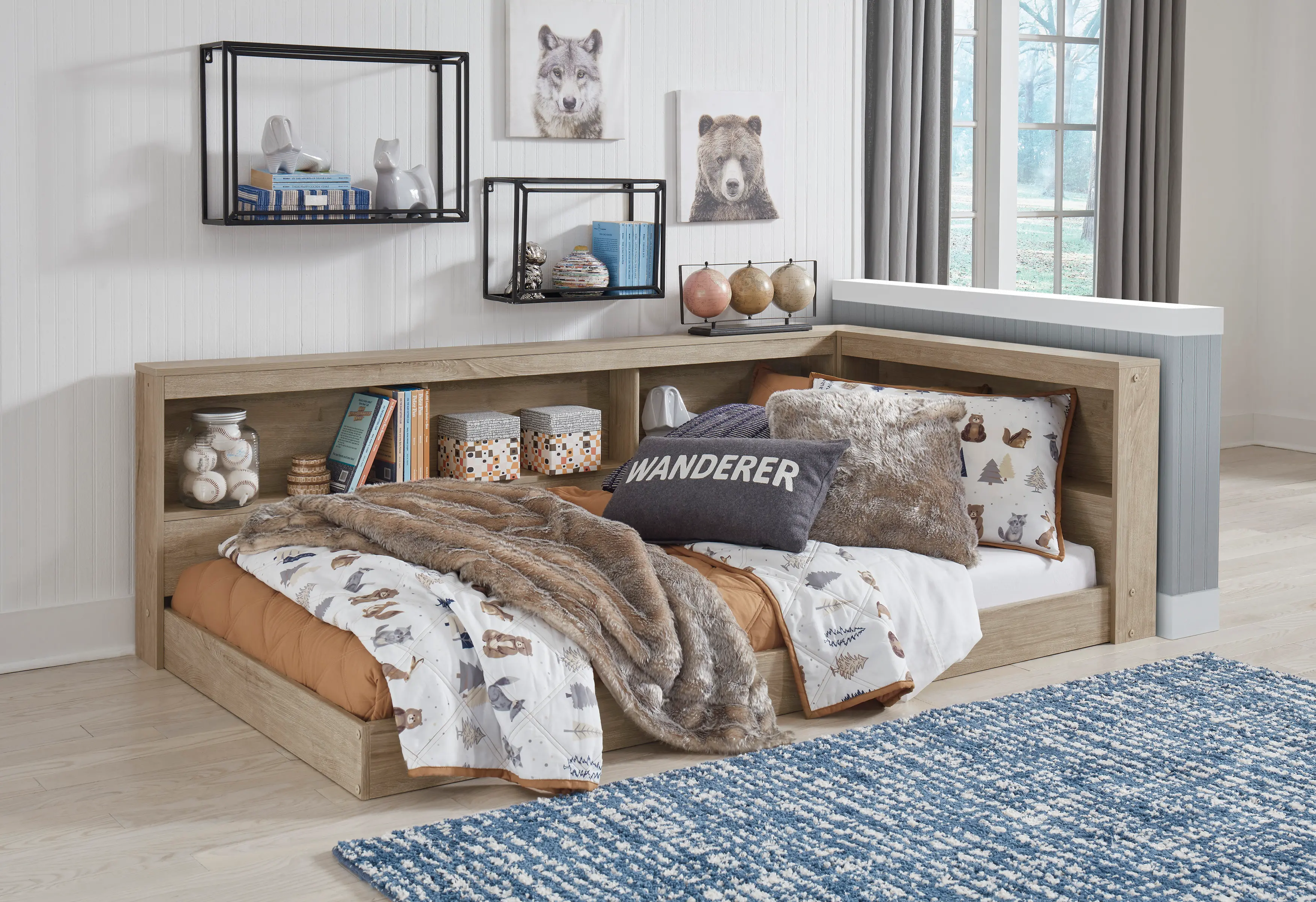 Kara Full Bookcase Bed-2