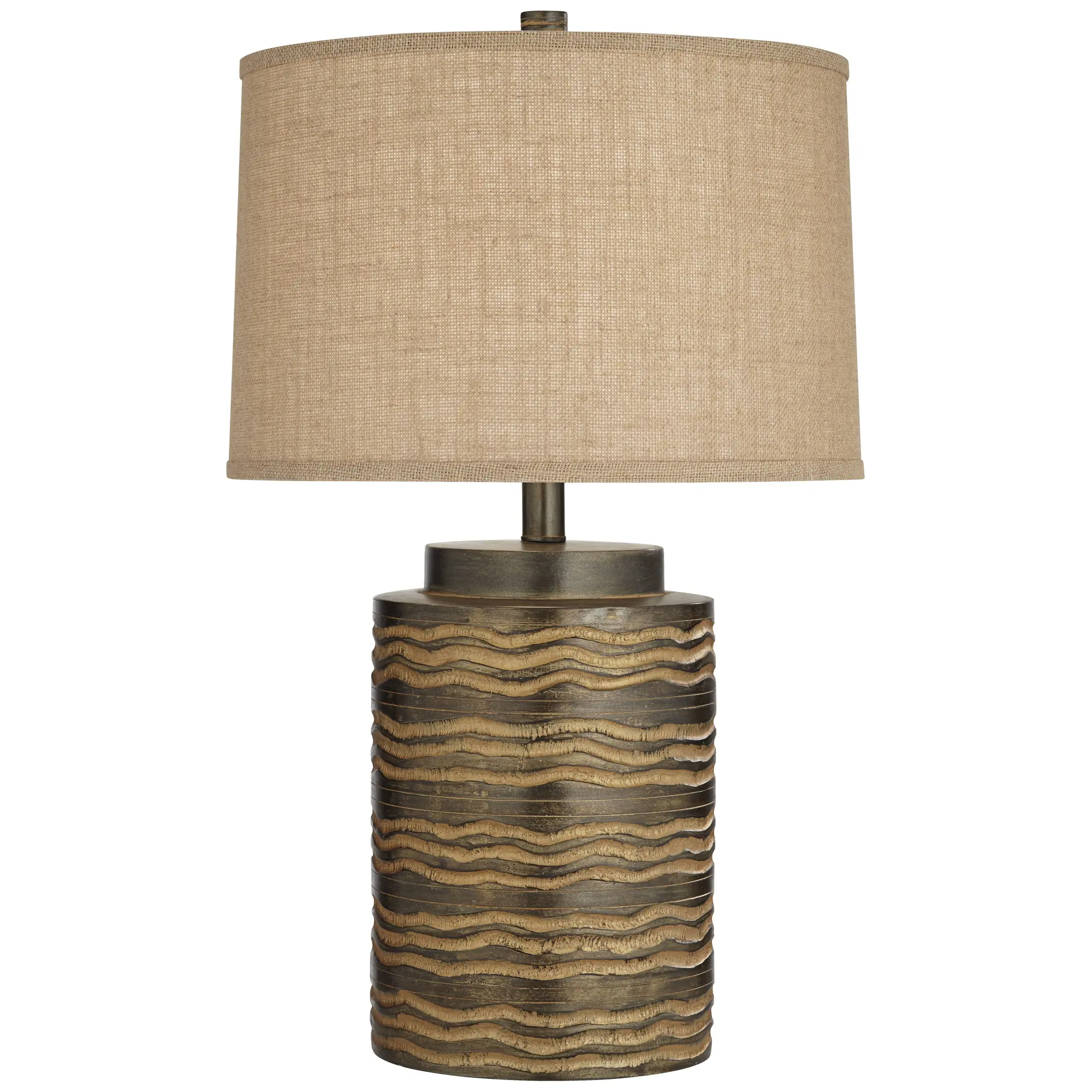 Artiss Brown Waved Table Lamp-1