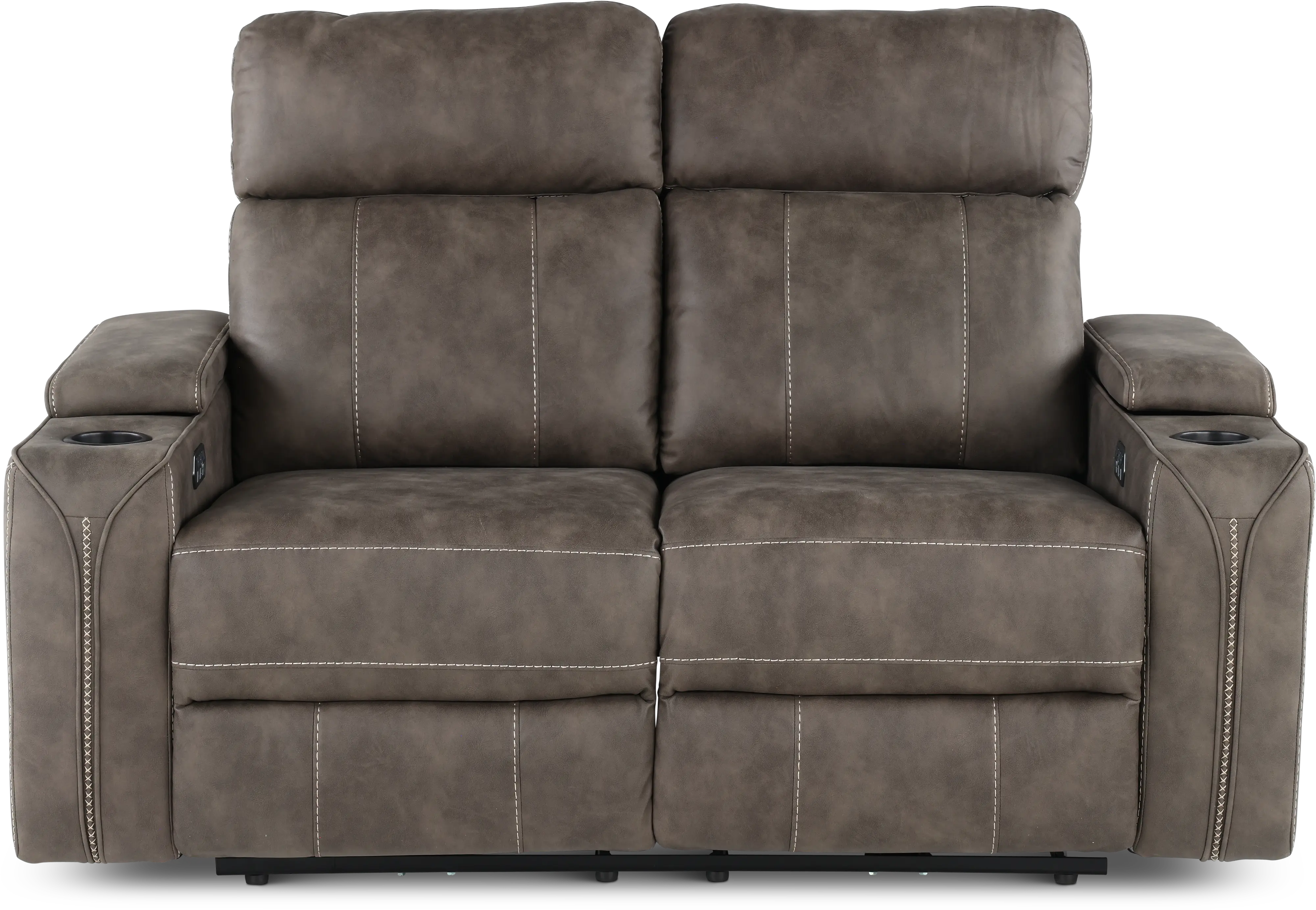 Ultron Dark Gray Power Reclining Loveseat-1