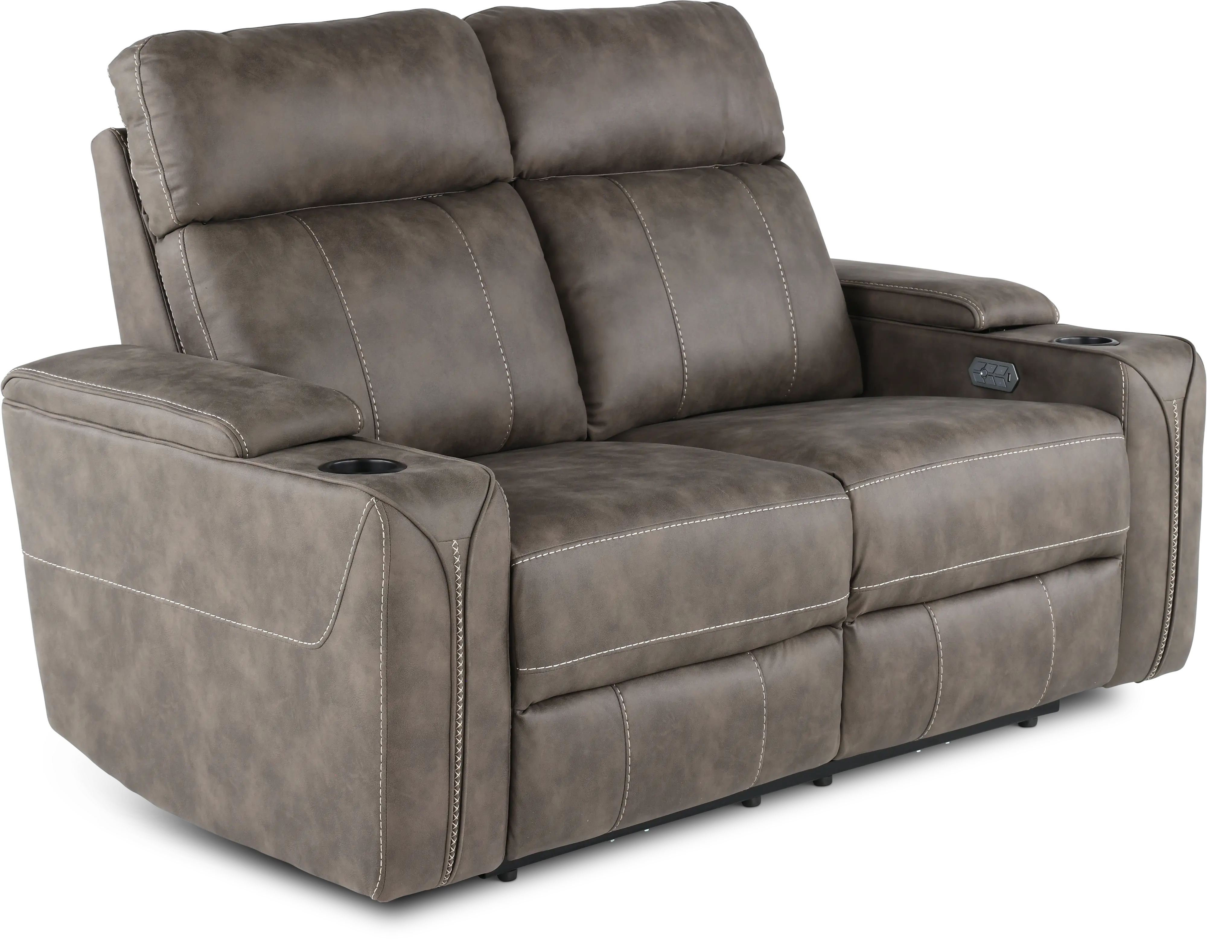Ultron Dark Gray Power Reclining Loveseat-4