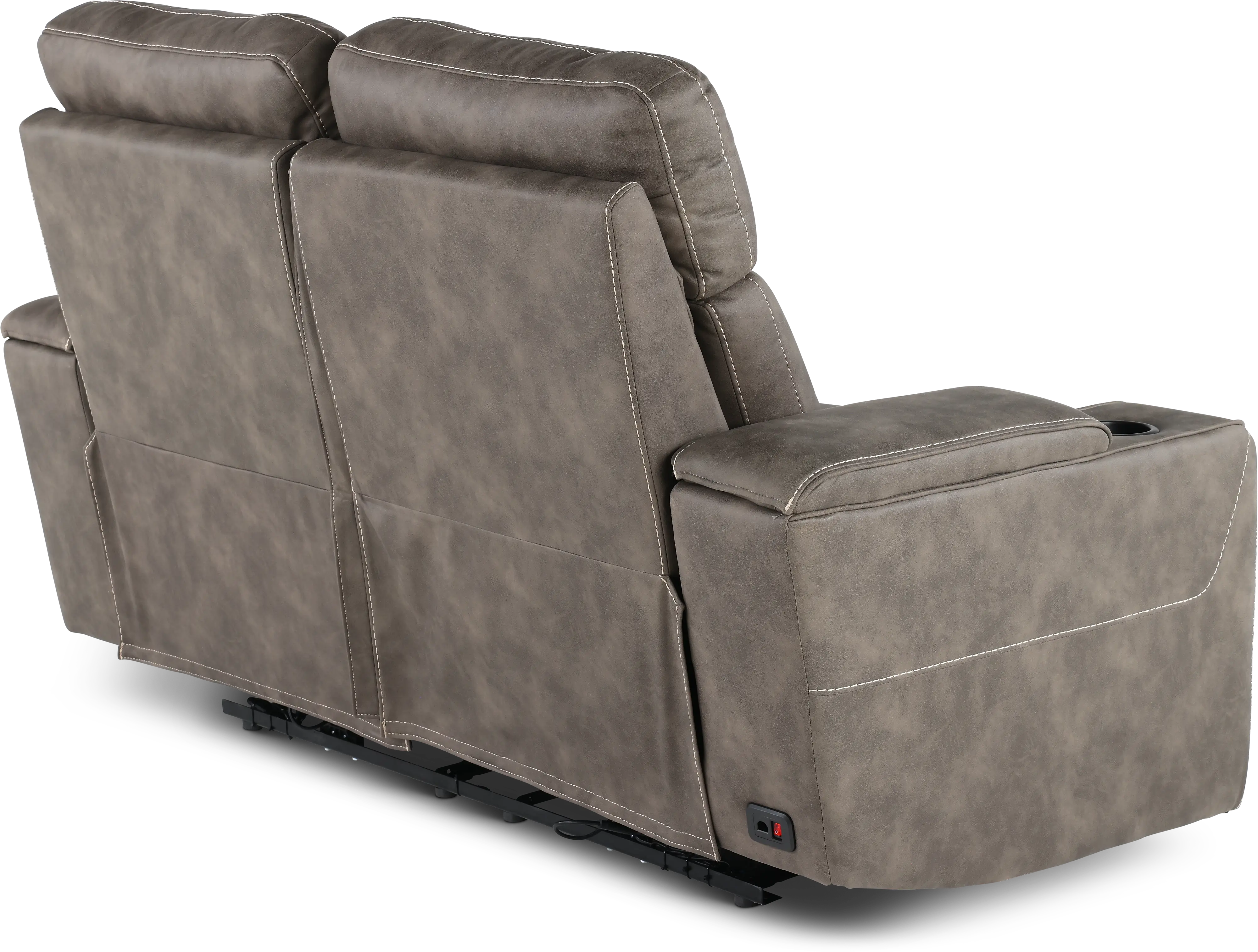 Ultron Dark Gray Power Reclining Loveseat-7