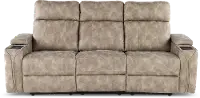 Ultron Beige Power Reclining Sofa