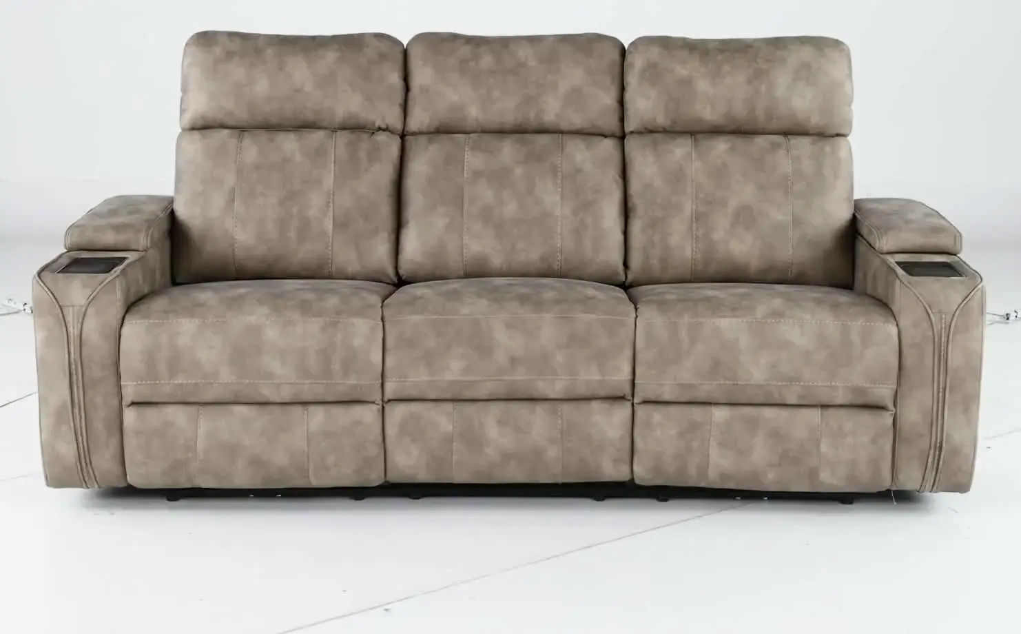 Ultron Beige Power Reclining Sofa-5