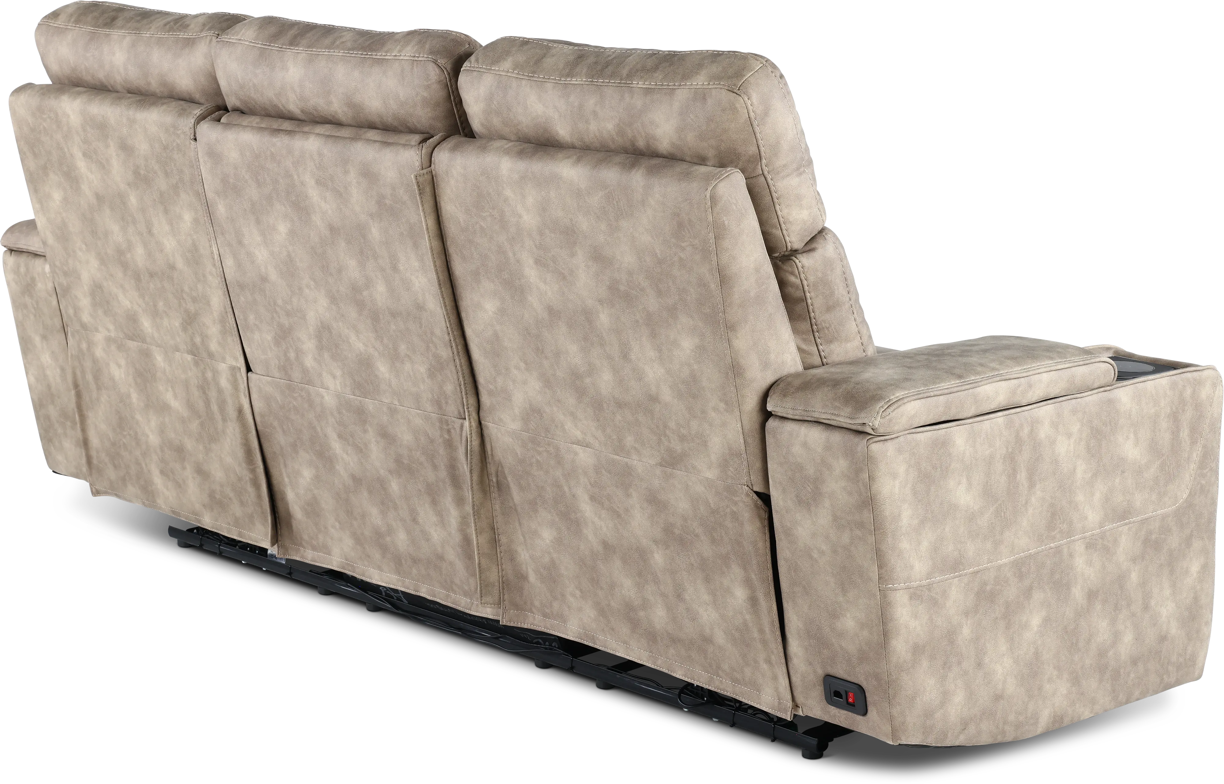 Ultron Beige Power Reclining Sofa-7