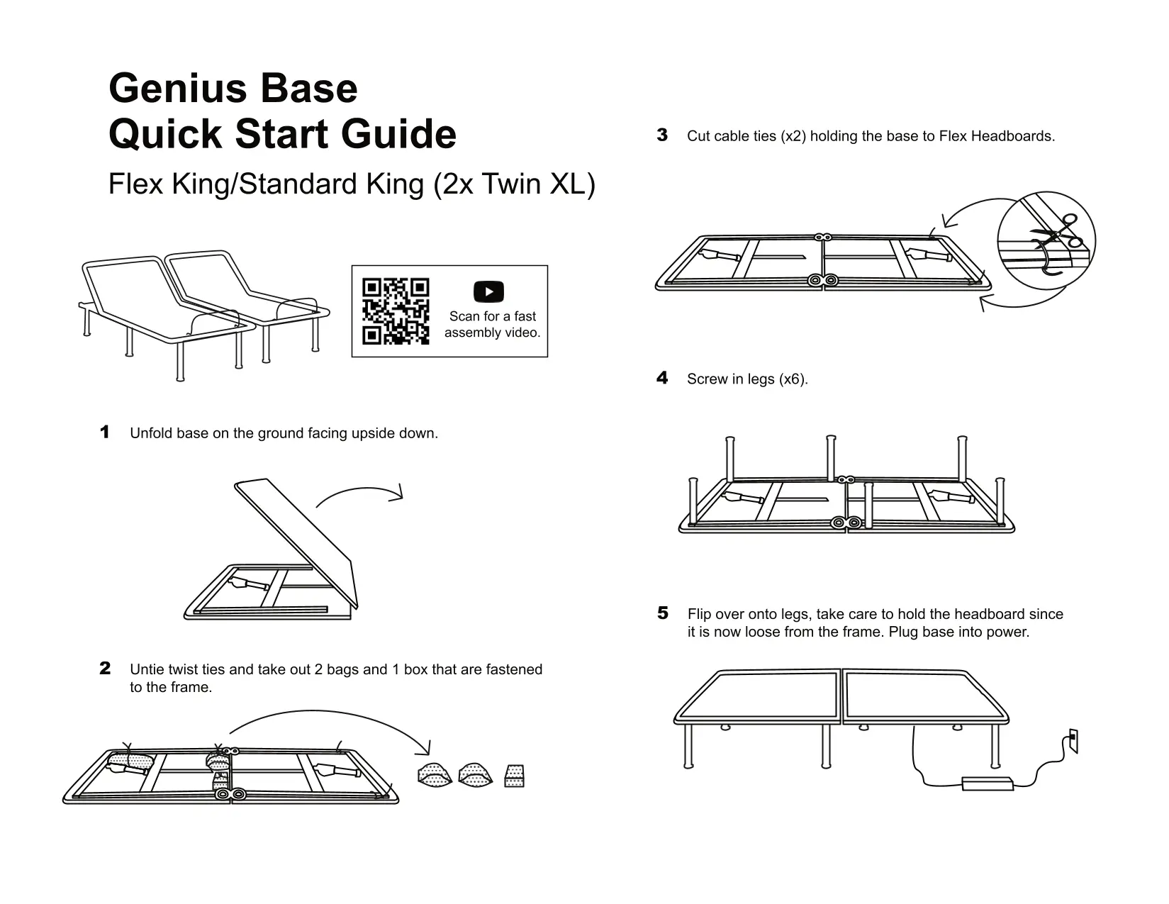 Genius Split-Head Split King Adjustable Base-2