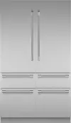 T48BT120NS Thermador 26.8 Cu Ft Built-In French Door Refrigerator - Counter Depth Stainless Steel