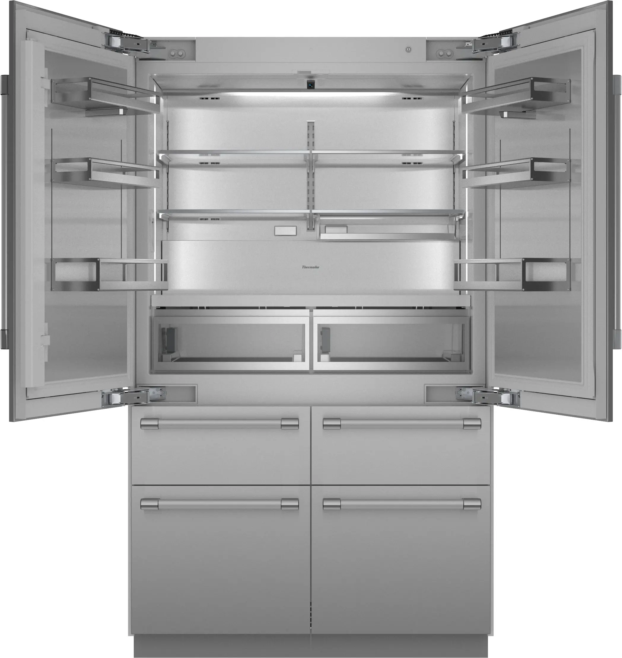 T48BT120NS Thermador 26.8 Cu Ft Built-In French Door Refrigerator - Counter Depth Stainless Steel-1