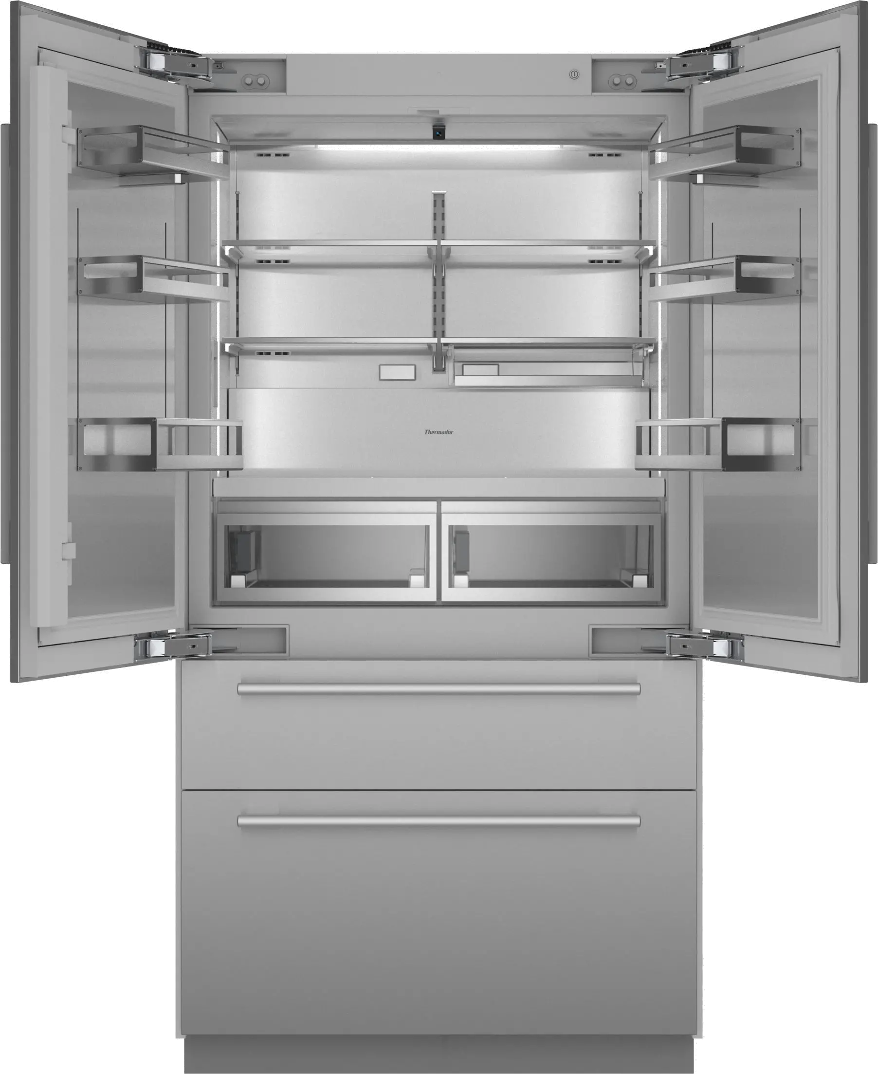 T42BT110NS Thermador 23.1 Cu Ft Built-In French Door Refrigerator - Counter Depth Stainless Steel-1