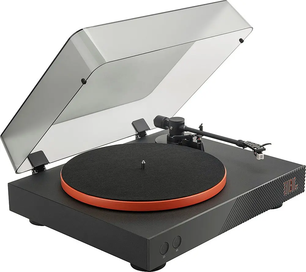 JBLSPINNERBTBLKAM JBL Spinner BT Hi-Res Bluetooth Turntable - Black/Orange-3