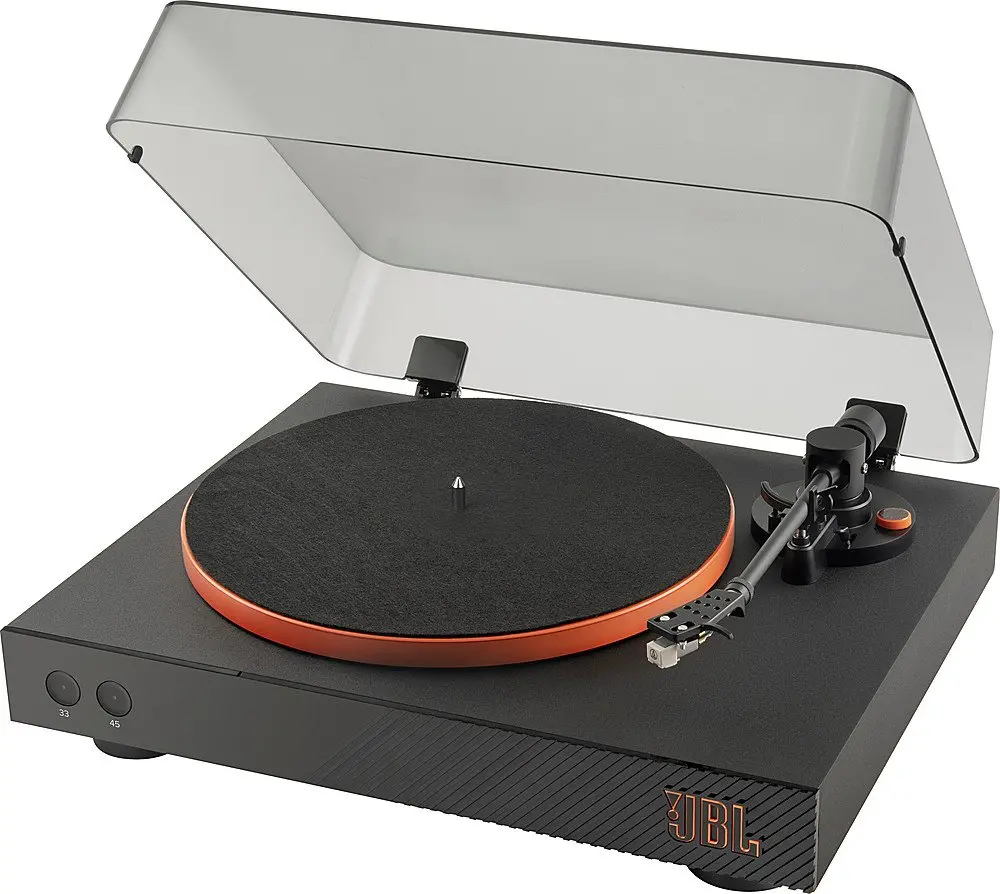 JBLSPINNERBTBLKAM JBL Spinner BT Hi-Res Bluetooth Turntable - Black/Orange-4