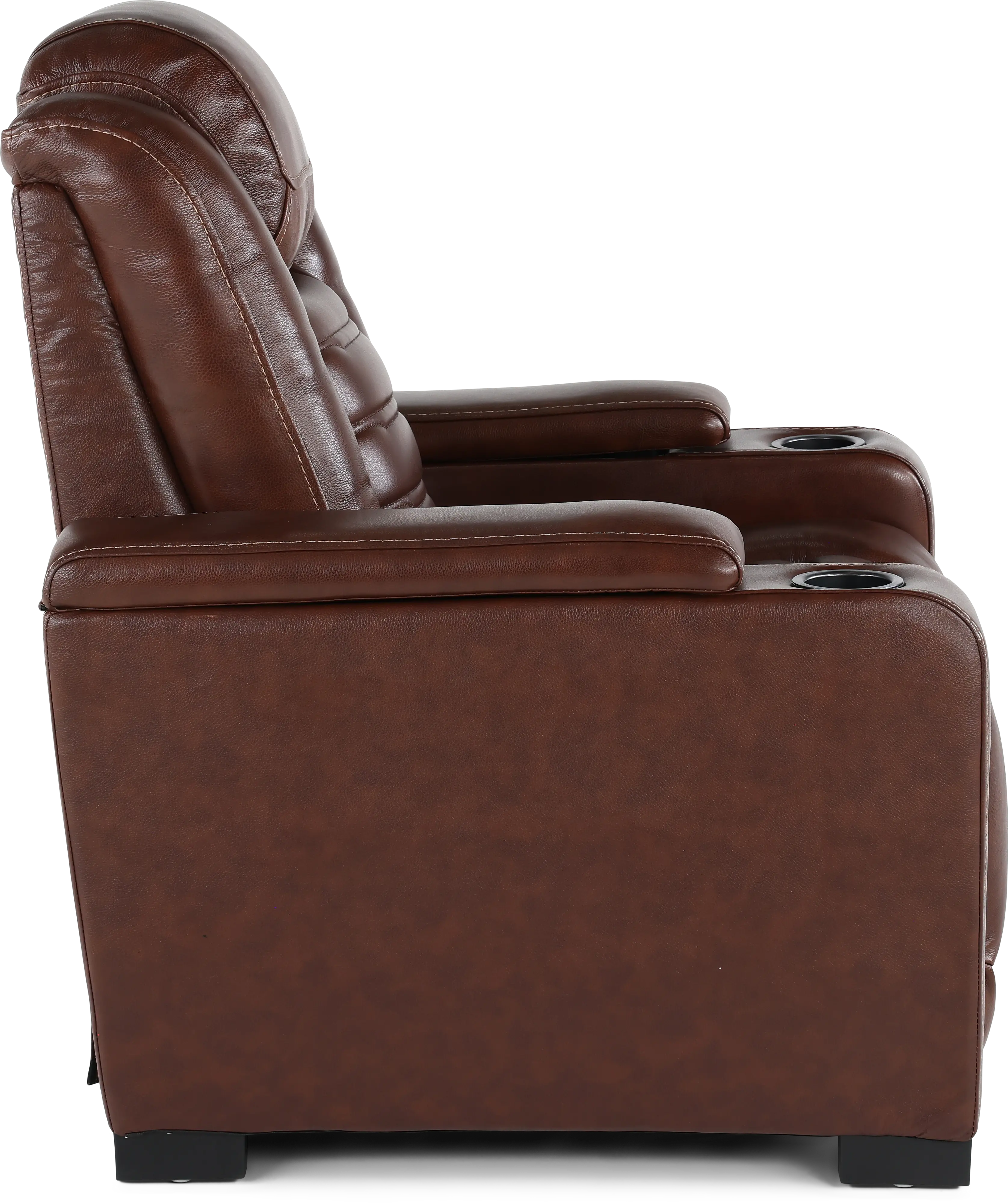 Transformer Walnut Power Recliner with Power Headrest-7