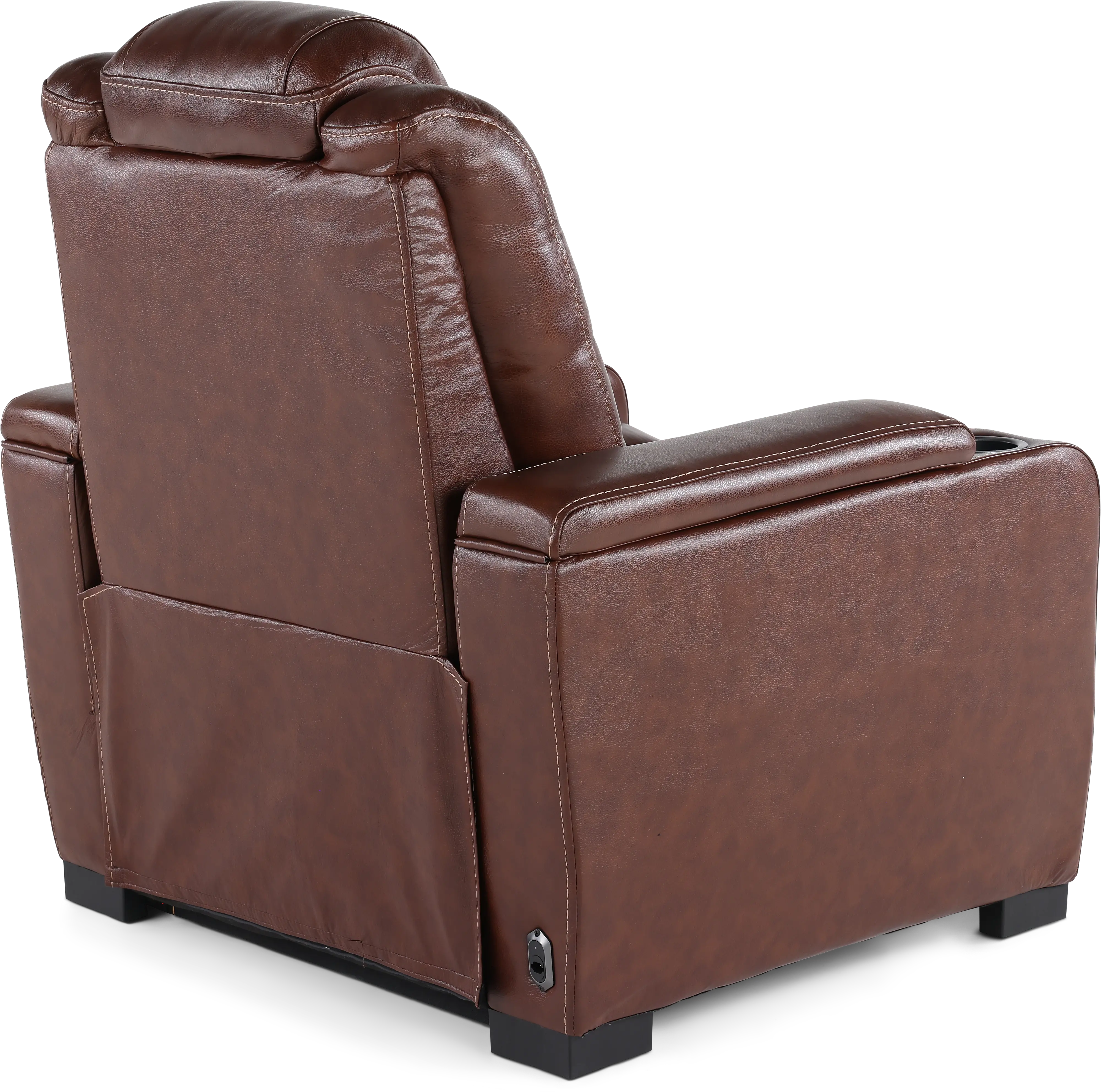 Transformer Walnut Power Recliner with Power Headrest-8