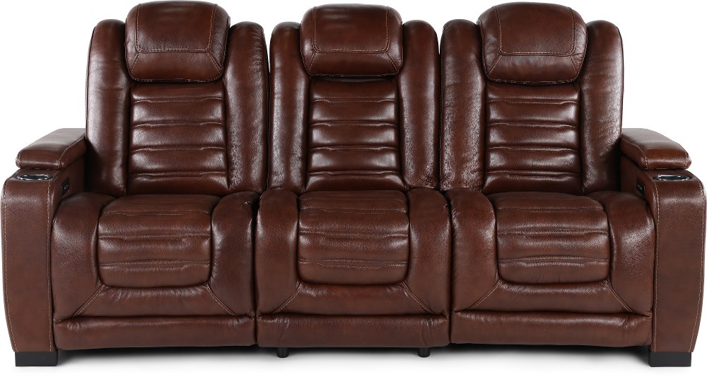 Transformer Walnut 3 Piece Power Reclining Sofa