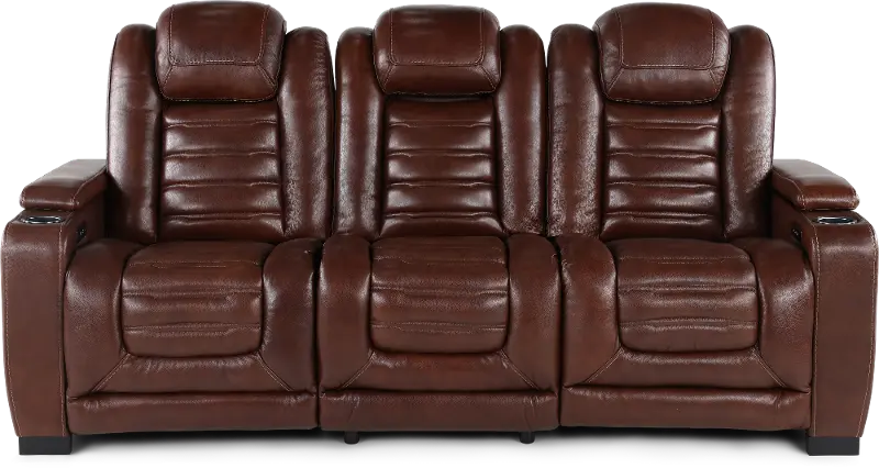 Transformer Walnut 3 Piece Power Reclining Sofa