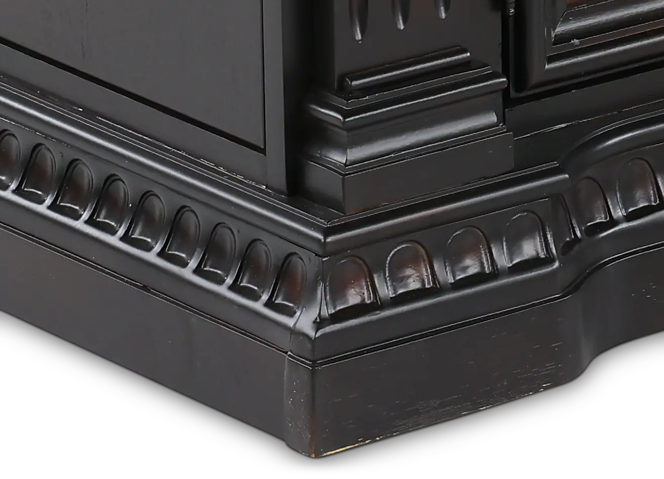 Grand Estates Black and Brown Entertainment Center-6