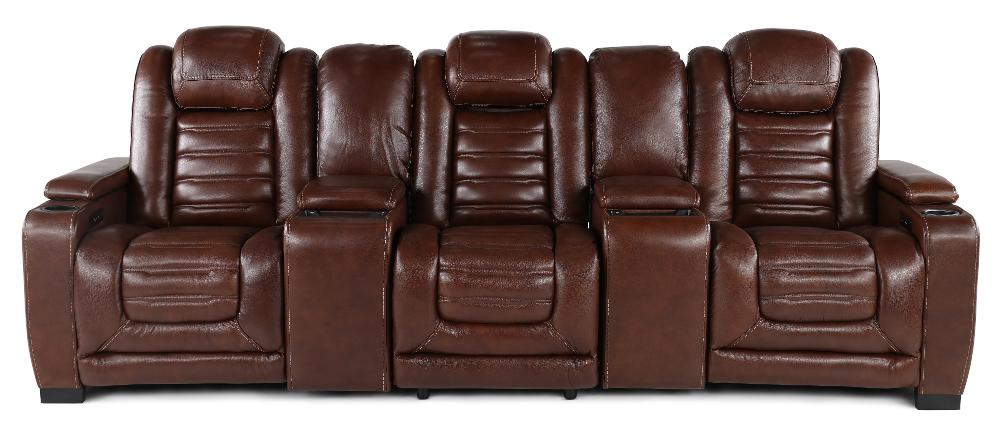 Transformer Walnut 5 Piece Power Reclining Home Theater Seating