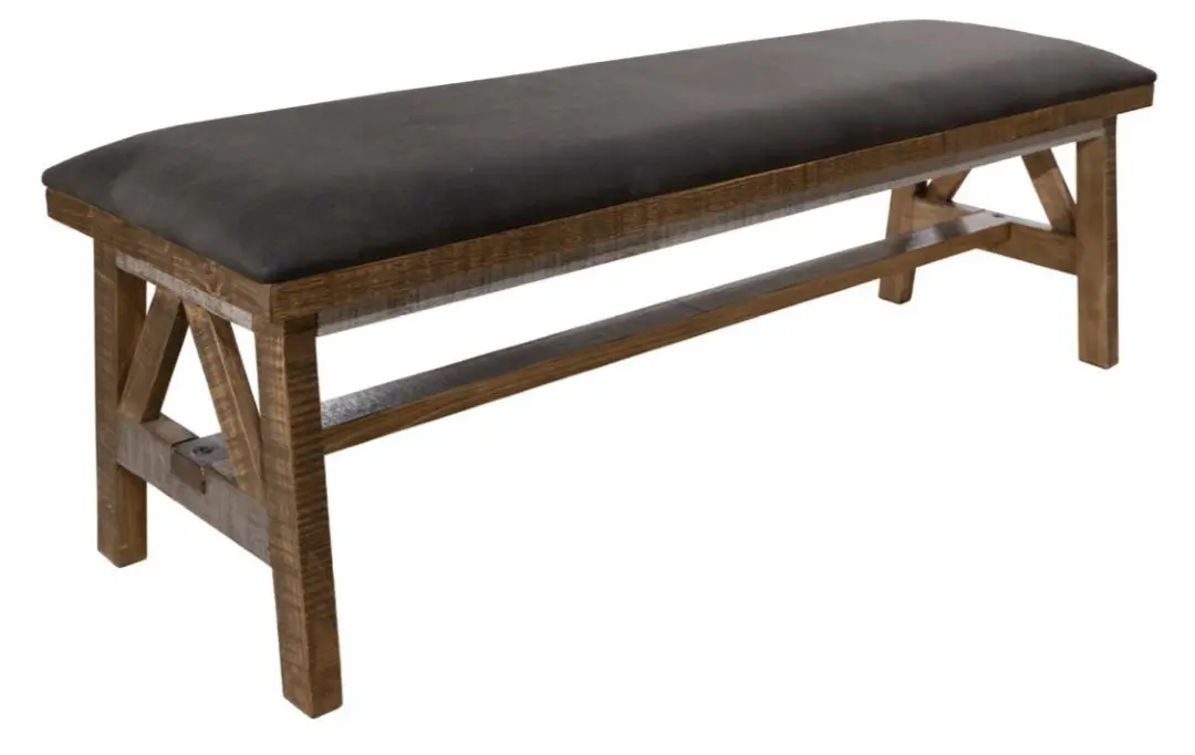 Loft Pine Brown Dining Bench-1