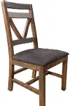 Loft Pine Charcoal Brown Dining Chair