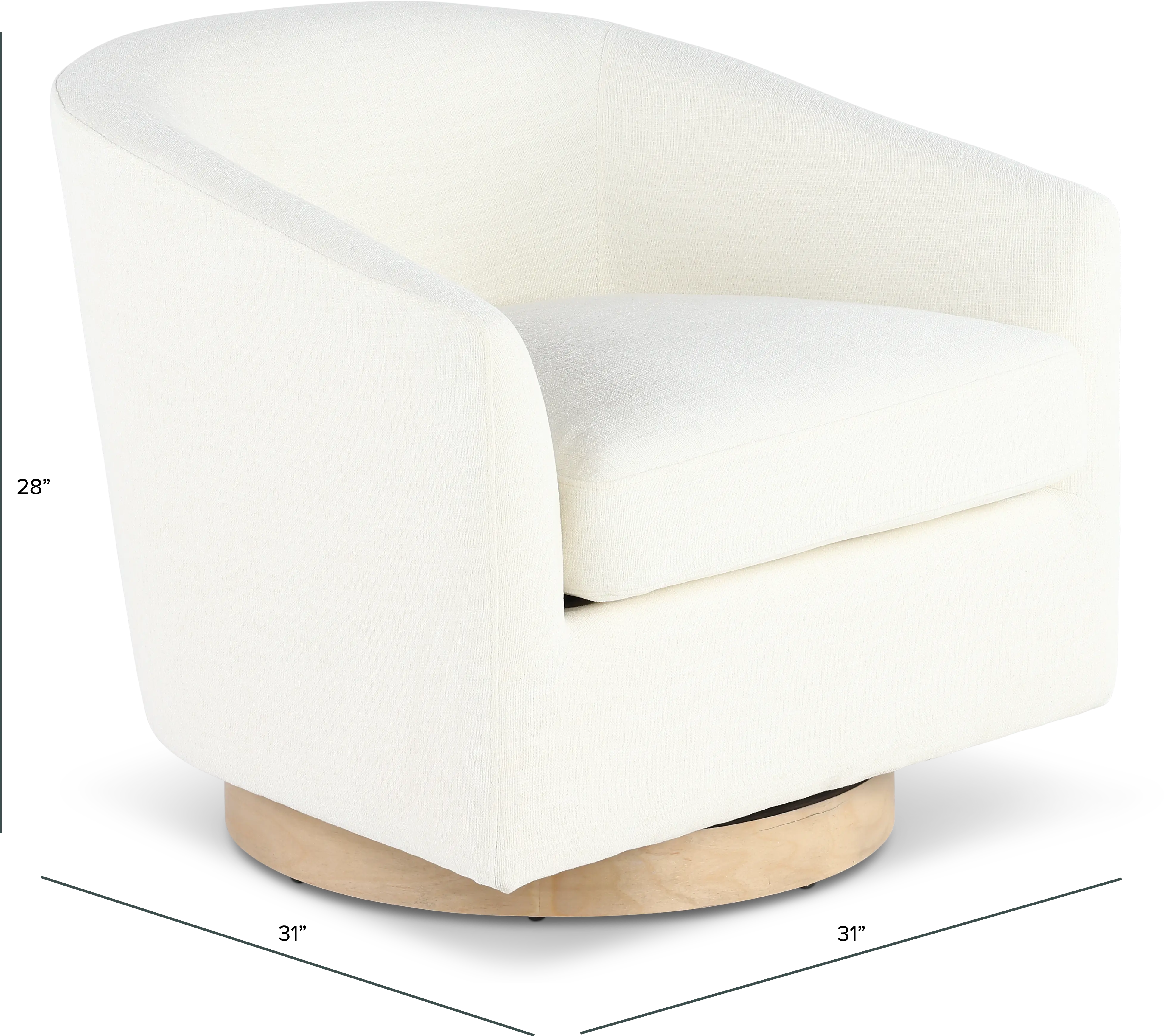 Percy Ivory Swivel Chair-3