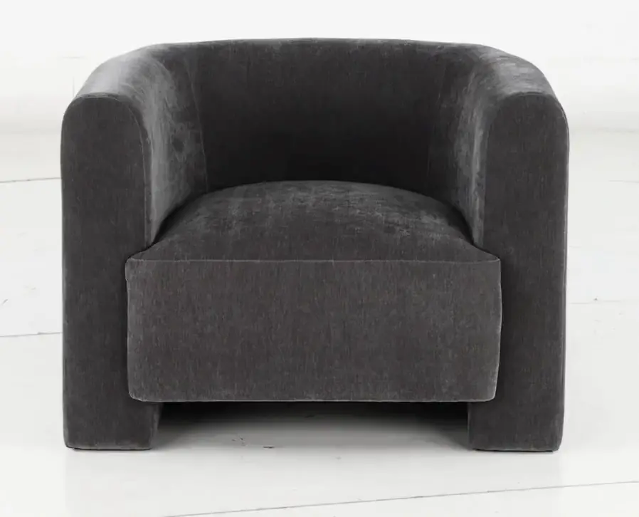 Callista Gray Velvet Accent Chair-5