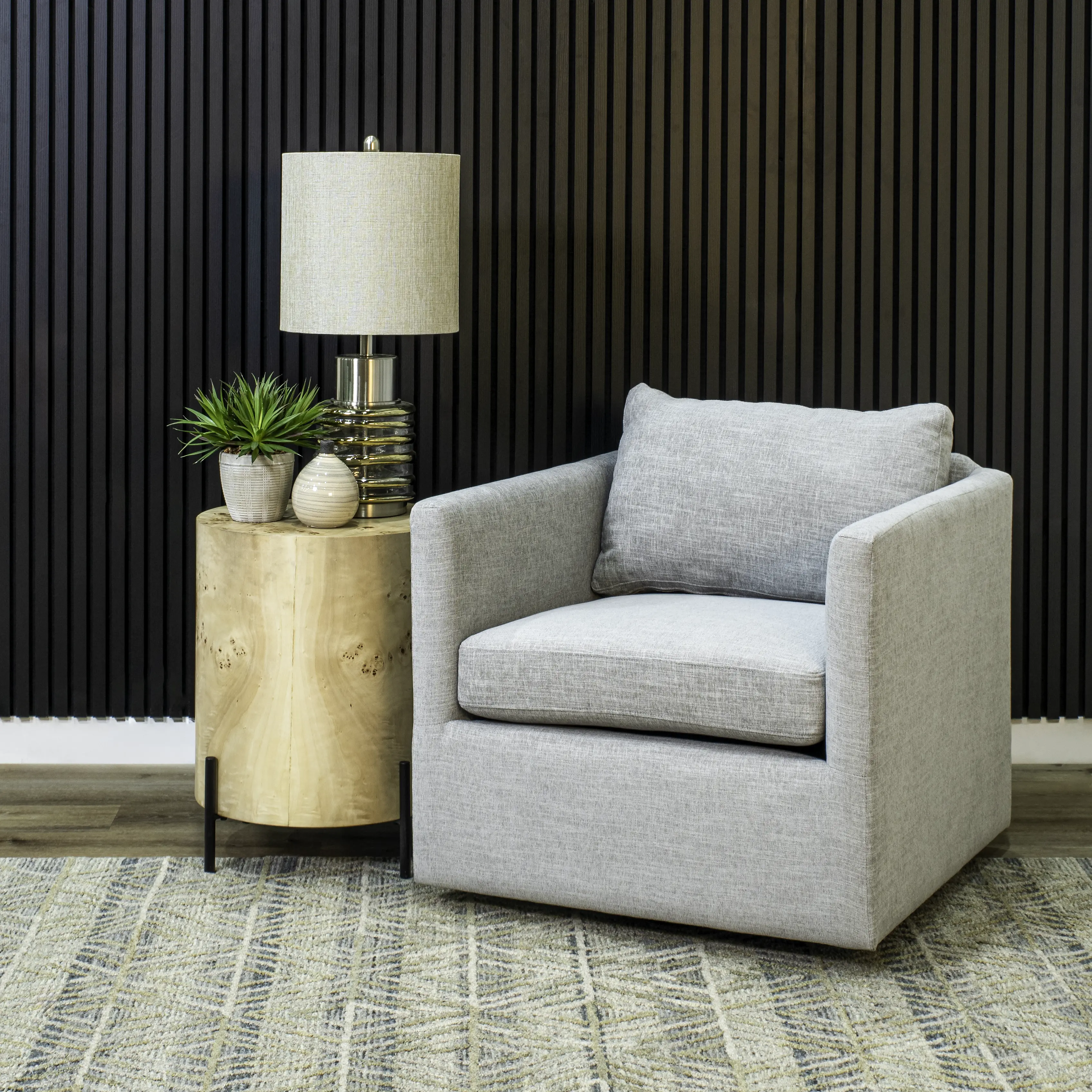 Samson Light Gray Swivel Chair-2