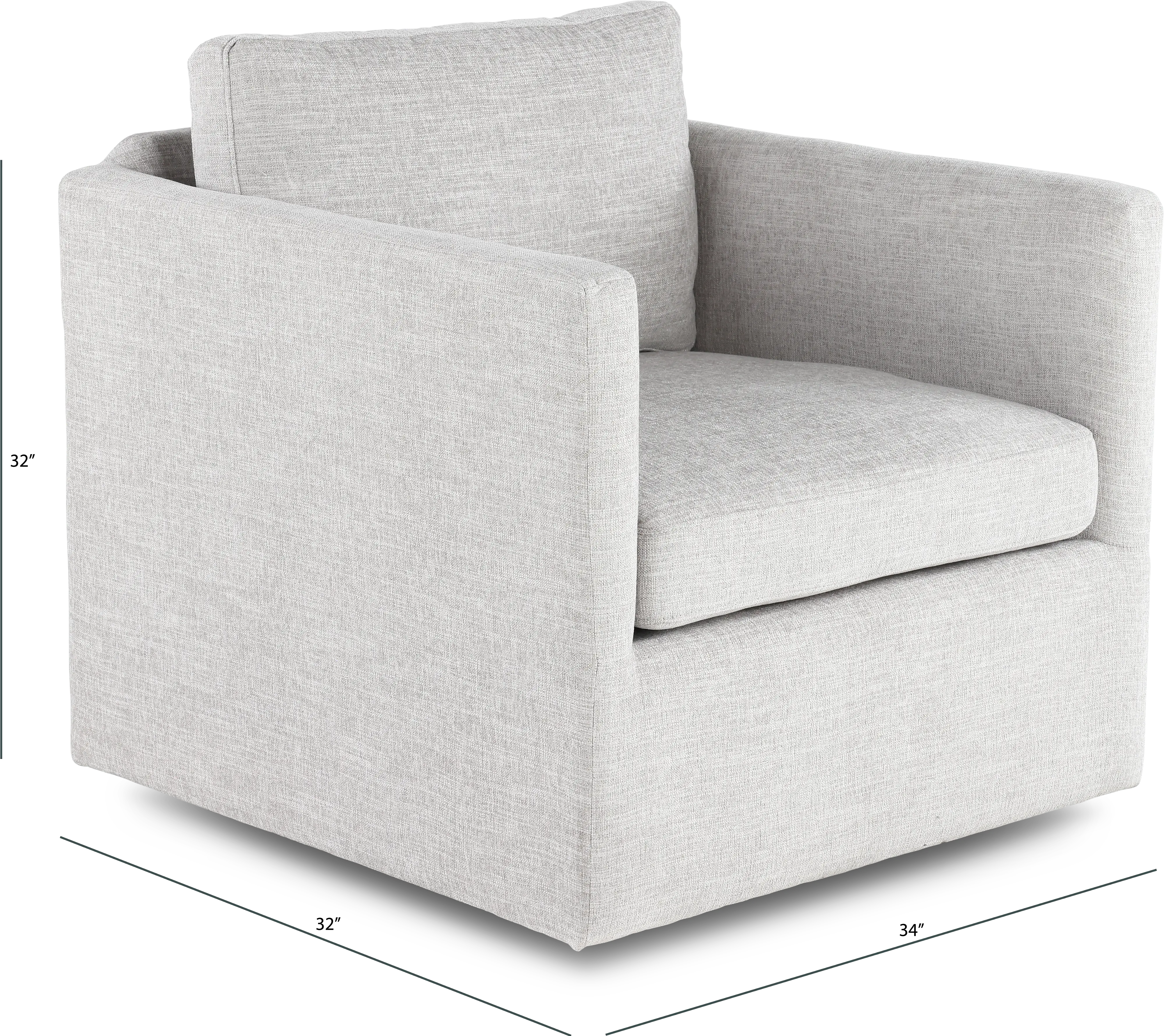 Samson Light Gray Swivel Chair-4