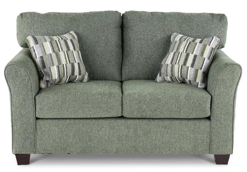 Wall St. Green Loveseat