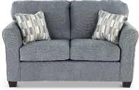 WALLOV/DEXFLI Wall St. Blue Loveseat