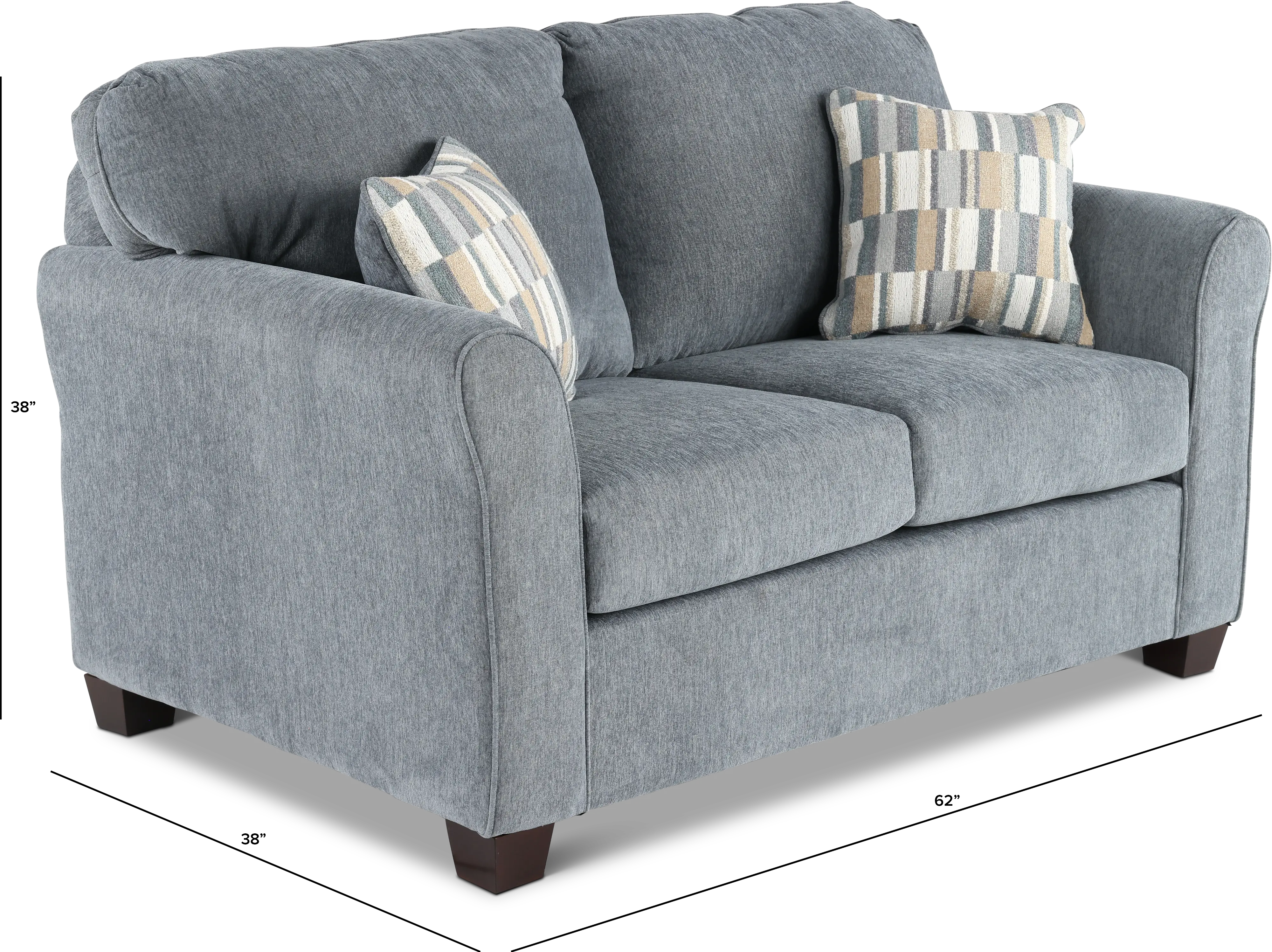 WALLOV/DEXFLI Wall St. Blue Loveseat-3