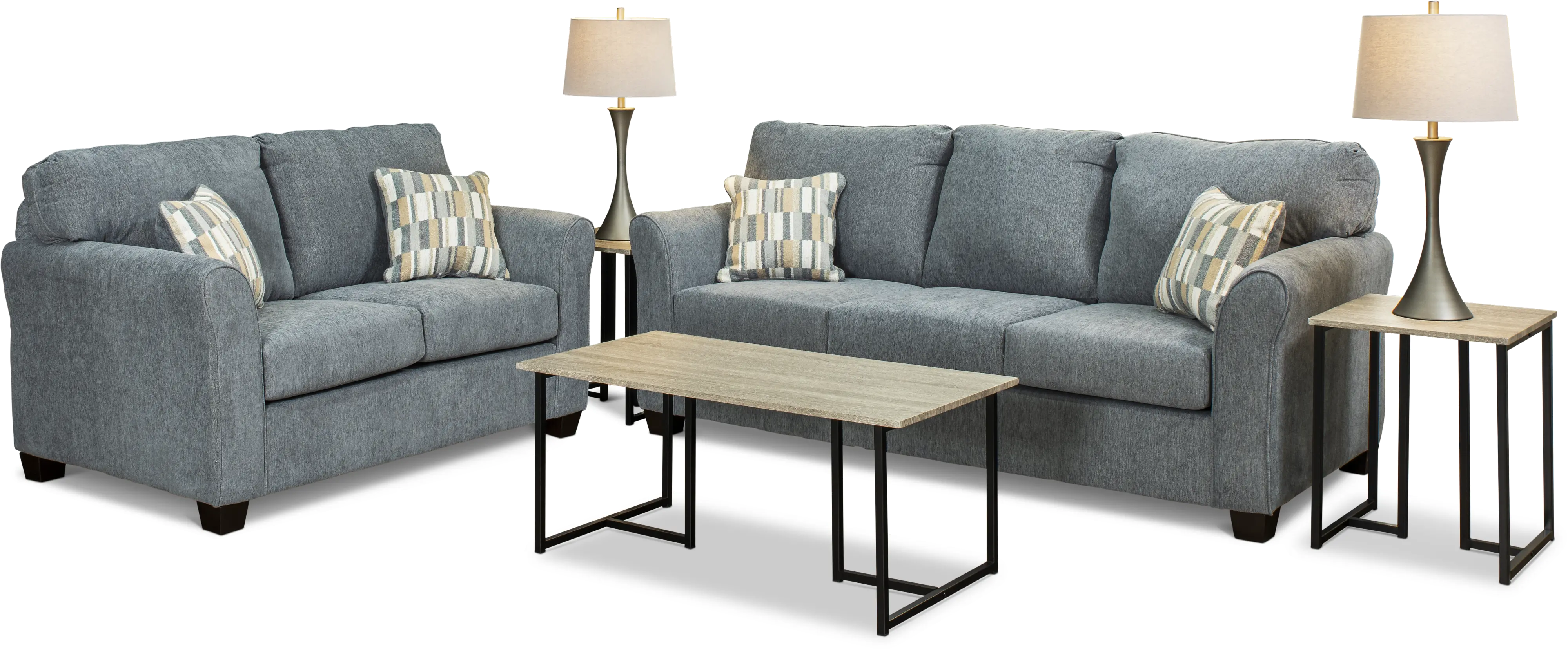 WALLOV/DEXFLI Wall St. Blue Loveseat-9