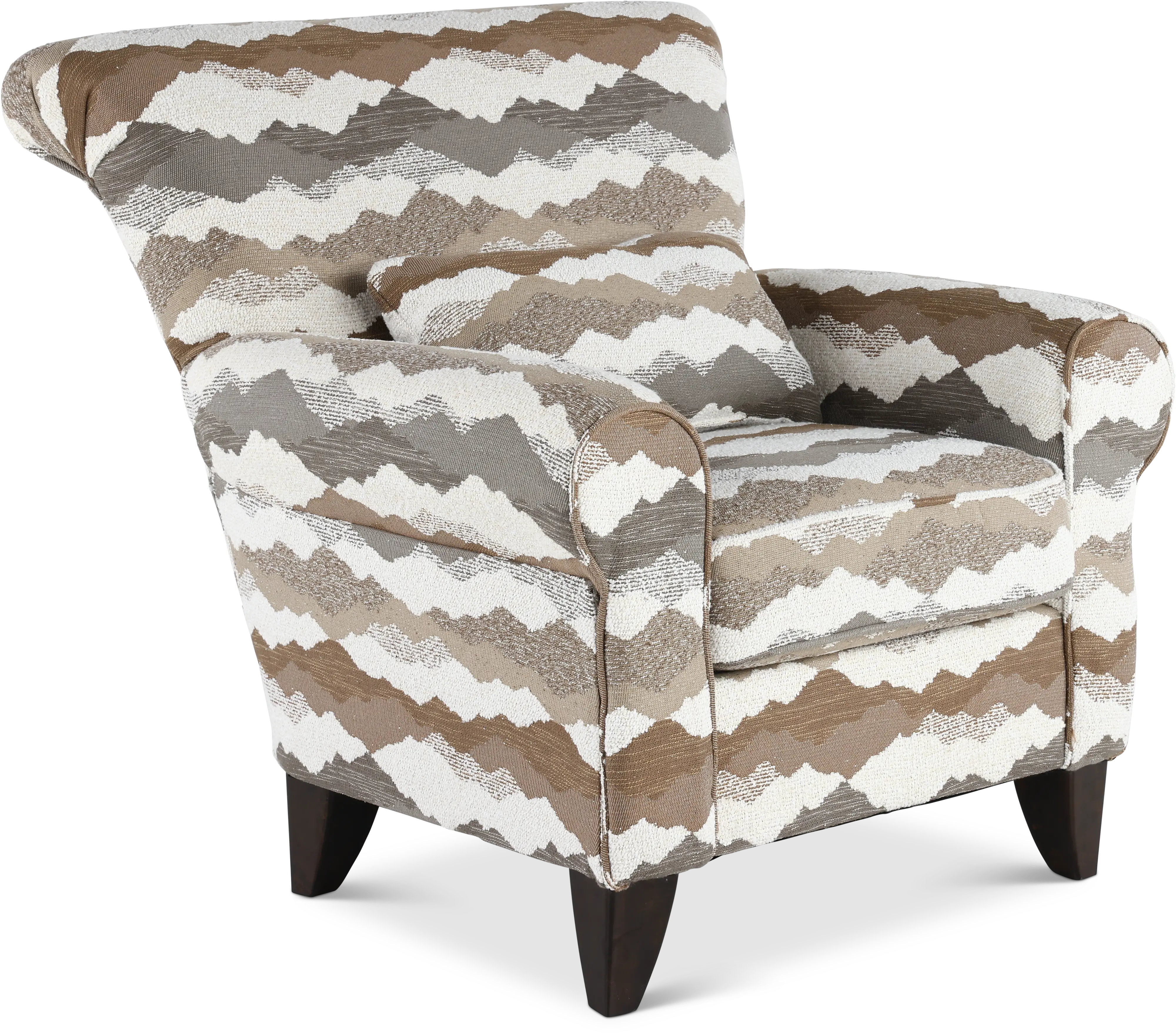 REGCHA/MAJGRA Seaside Brown and Gray Accent Chair-1