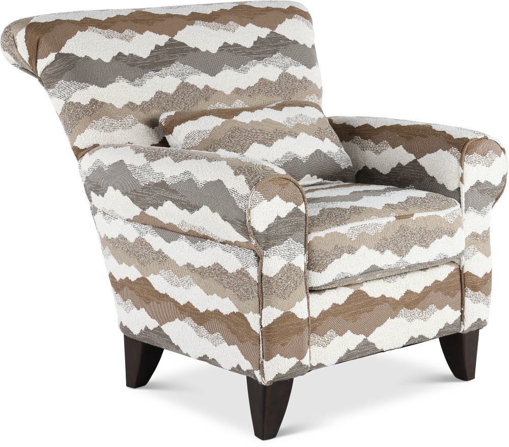 Seaside Brown and Gray Accent Chair