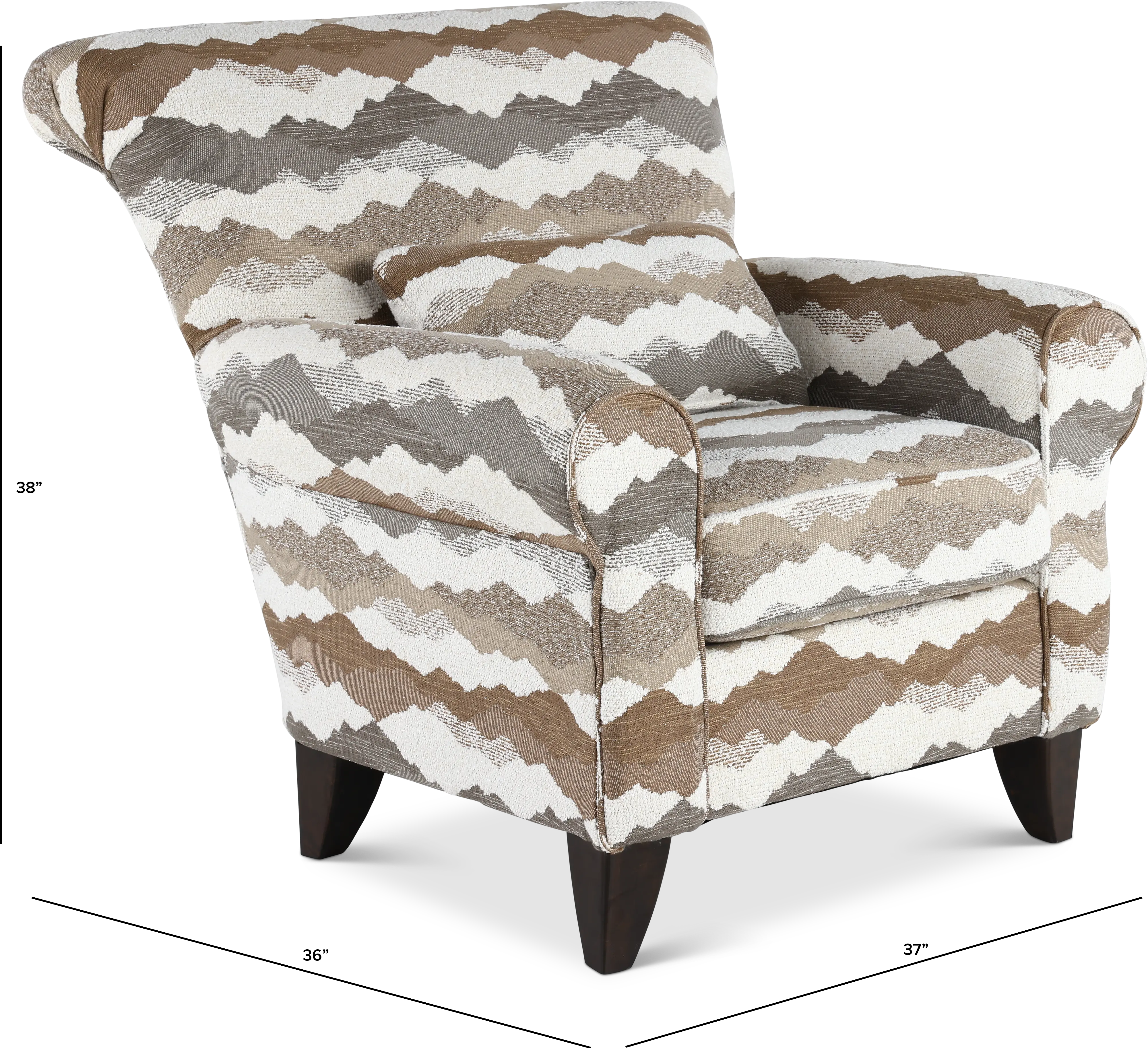 REGCHA/MAJGRA Seaside Brown and Gray Accent Chair-3