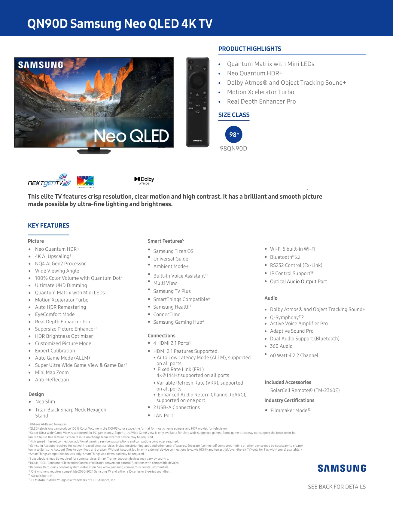 QN98QN90DAFXZA Samsung 98  QN90D NEO QLED TV-7