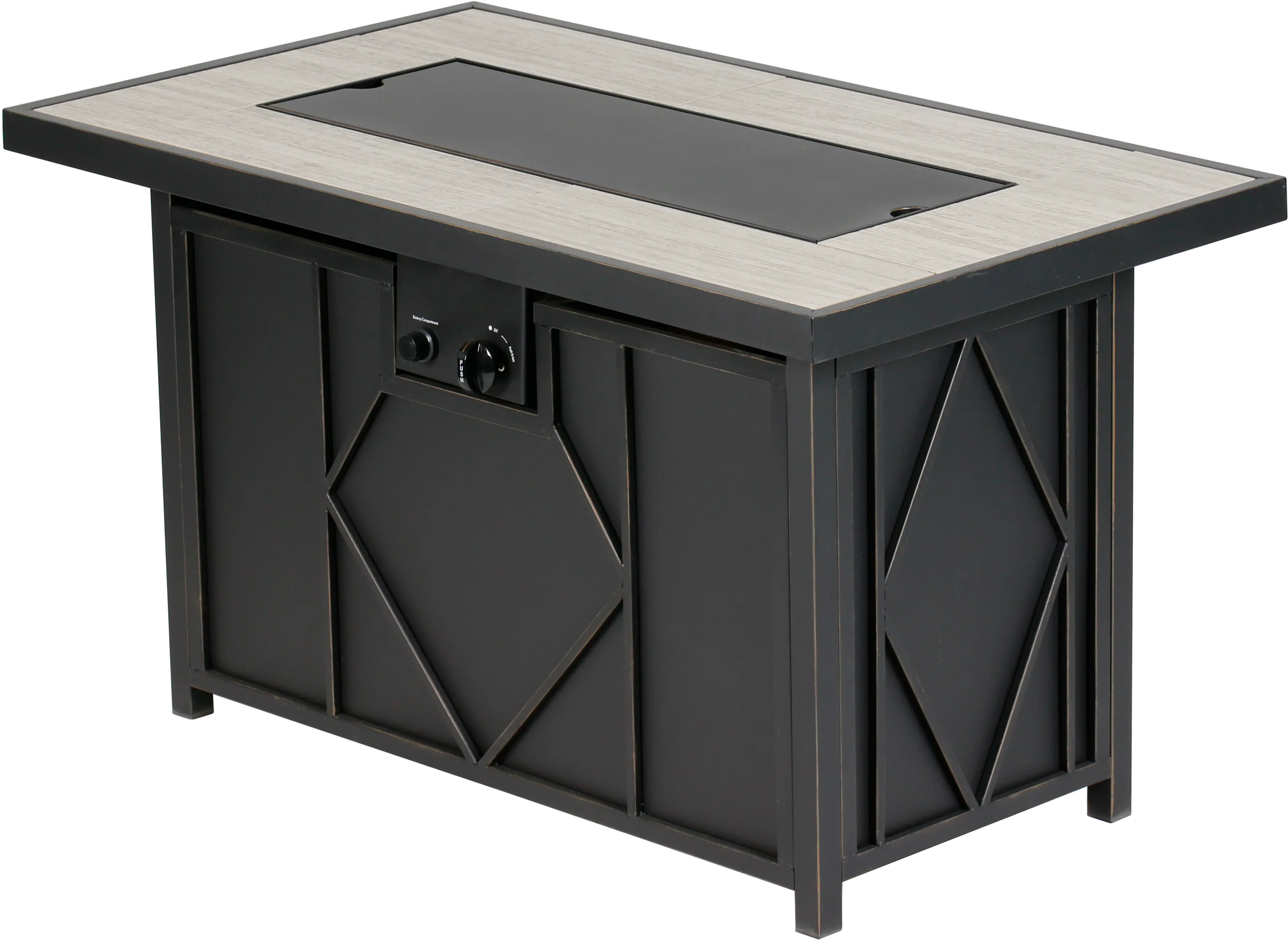 42  Rectangular Table Gas Fire Pit-4