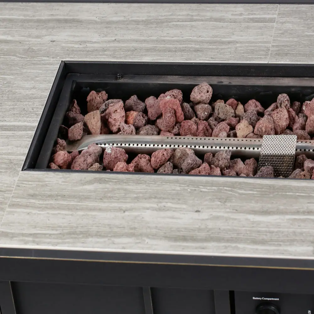 42  Rectangular Table Gas Fire Pit-5