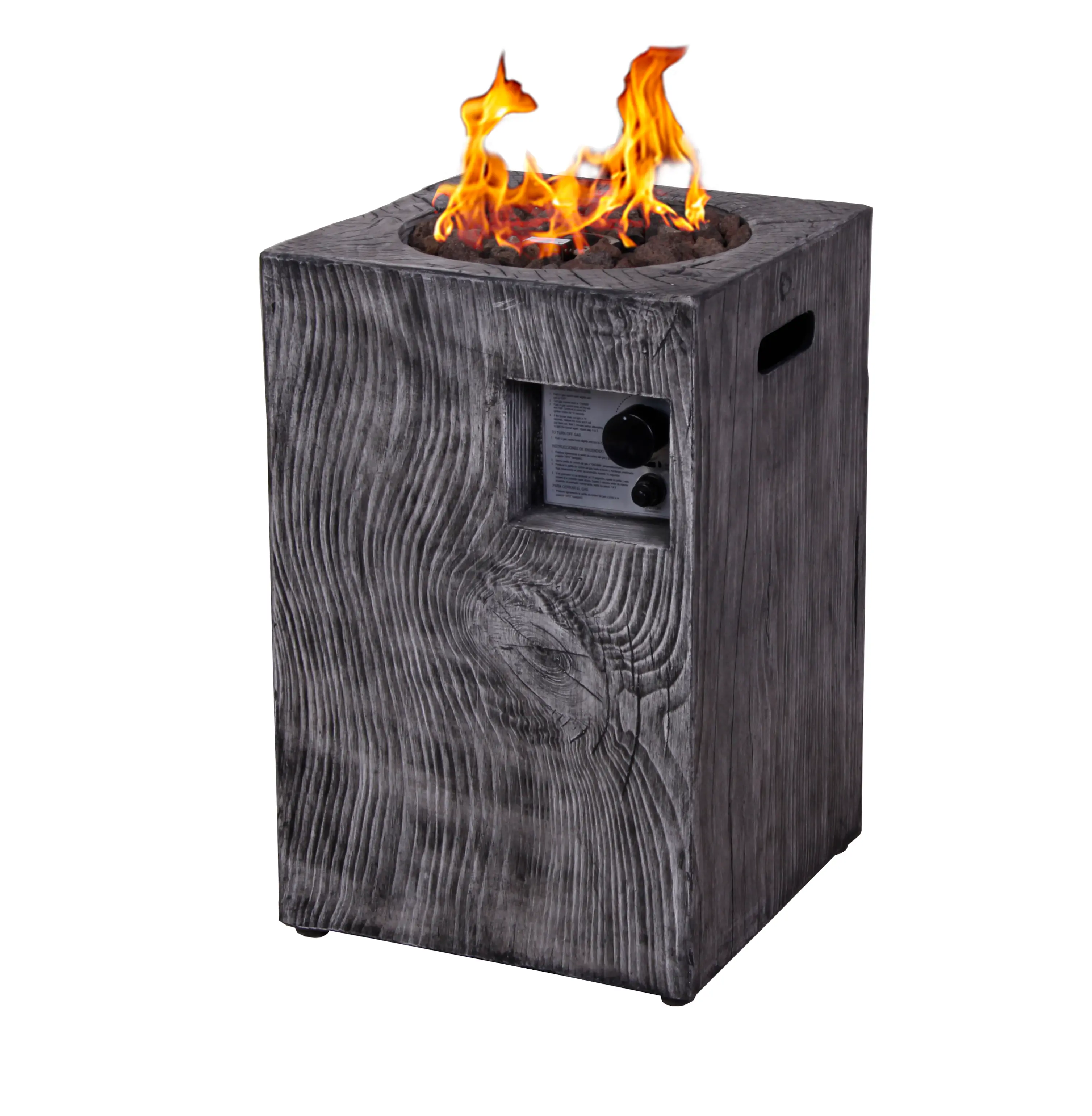 Square Column Gas Fire Pit-1
