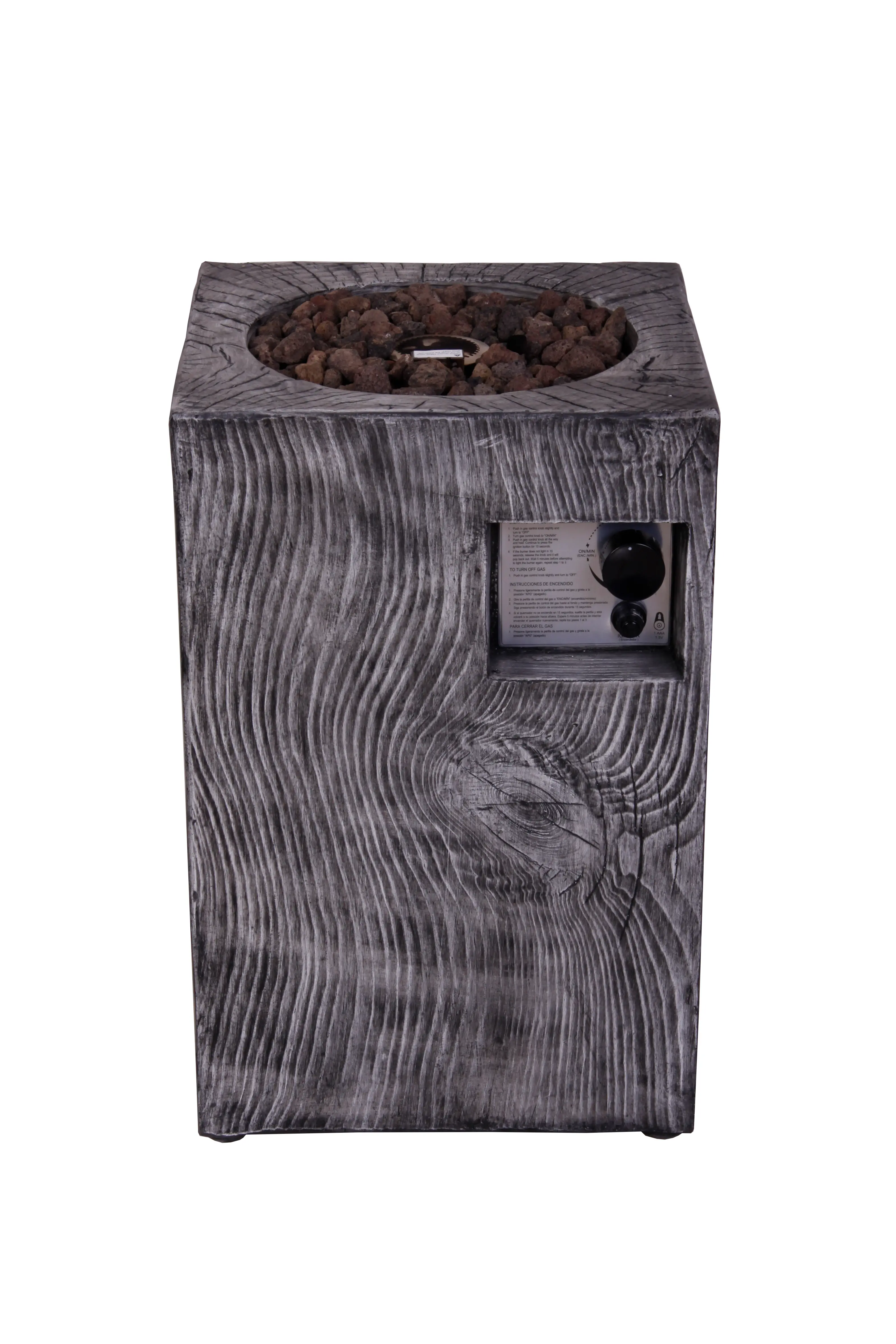 Square Column Gas Fire Pit-3