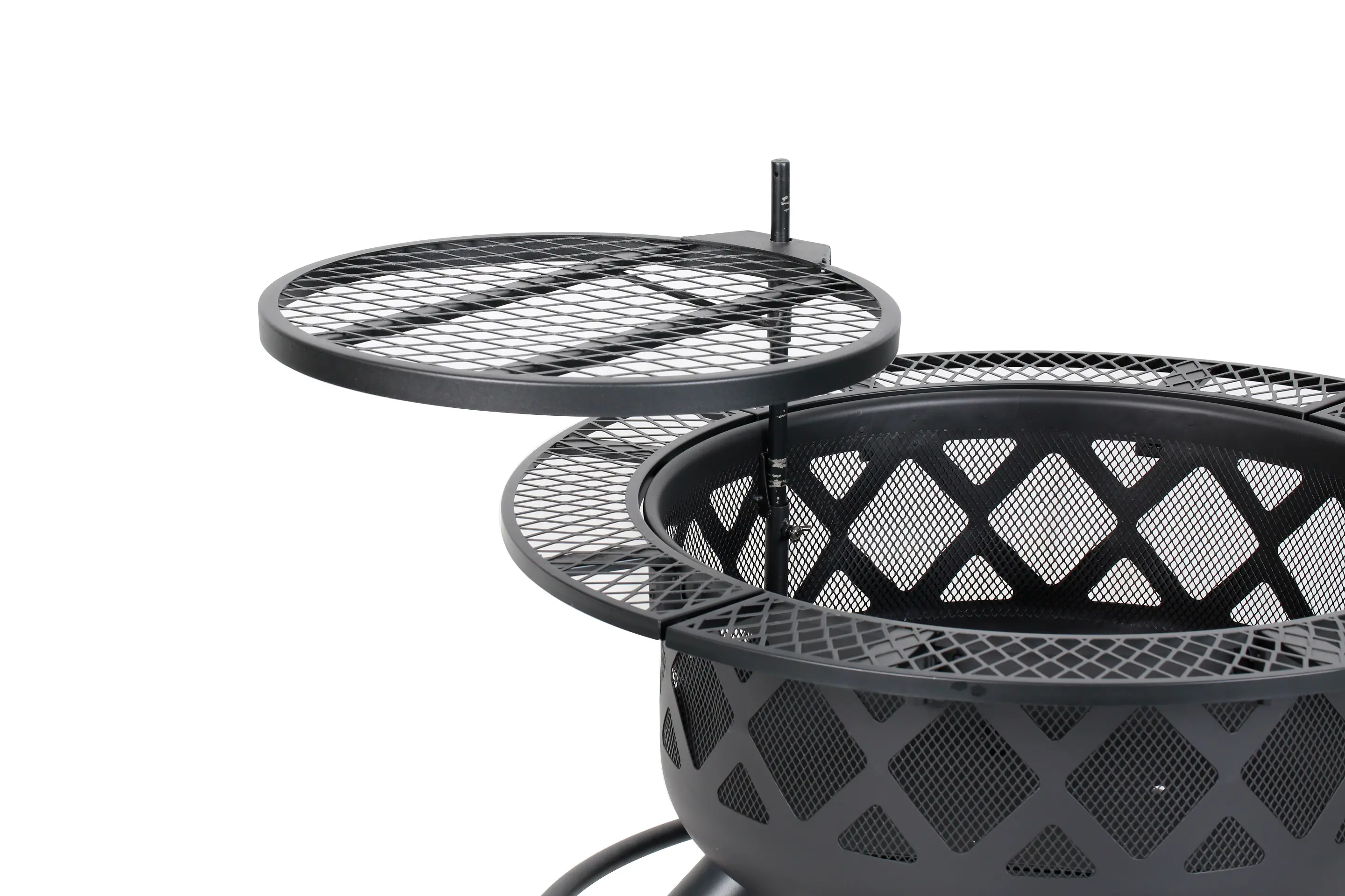 Wood Fire Pit with Grill-6