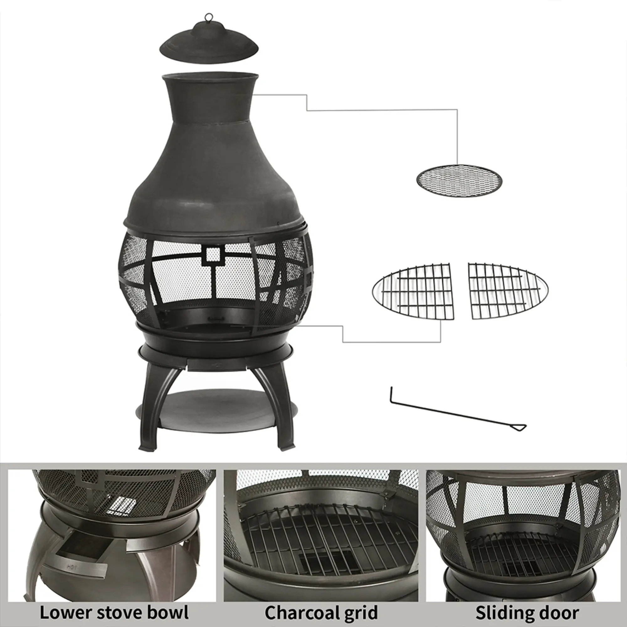 Cast Iron Chiminea-3