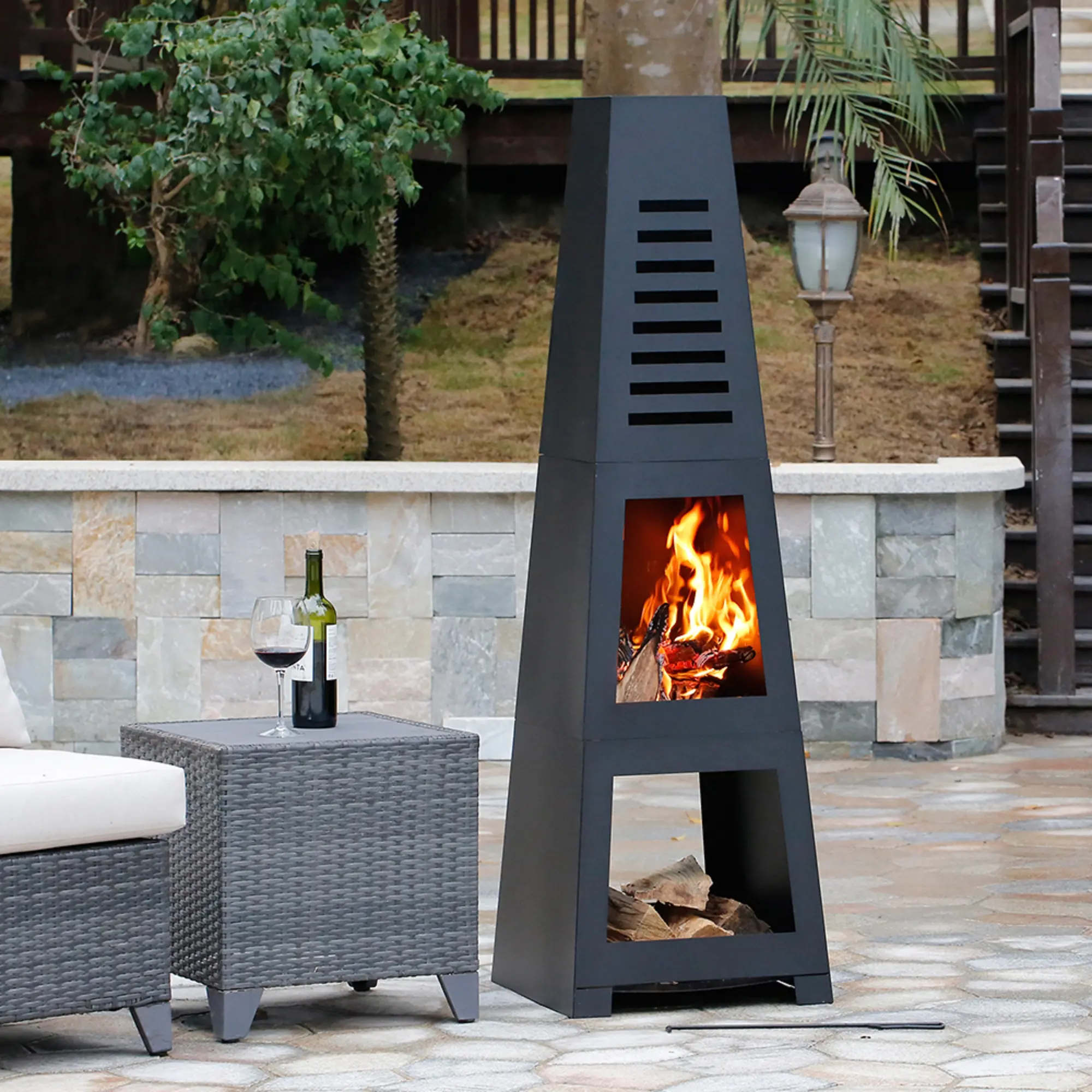 HeatMaxx 59  Steel Chiminea-1
