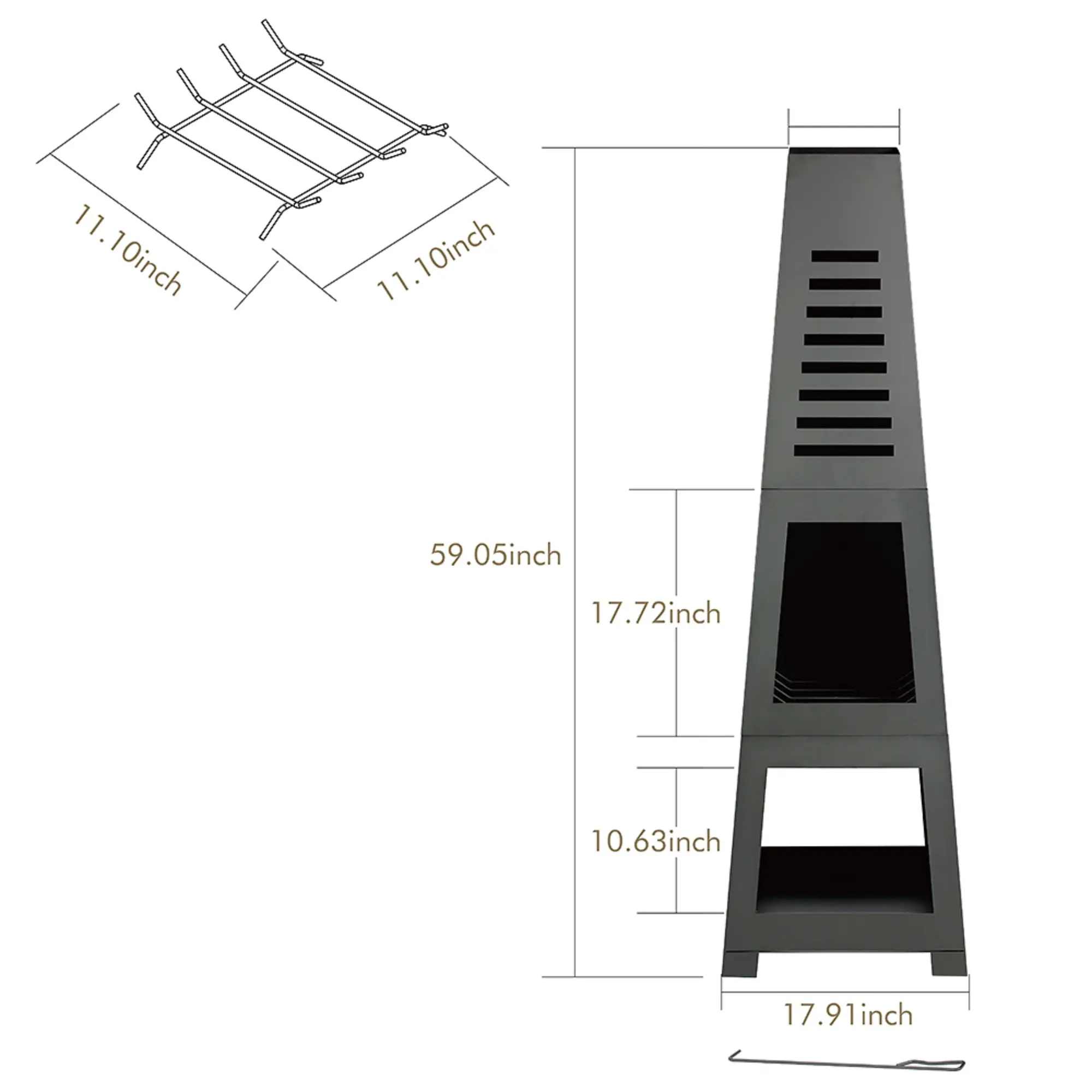 HeatMaxx 59  Steel Chiminea-5