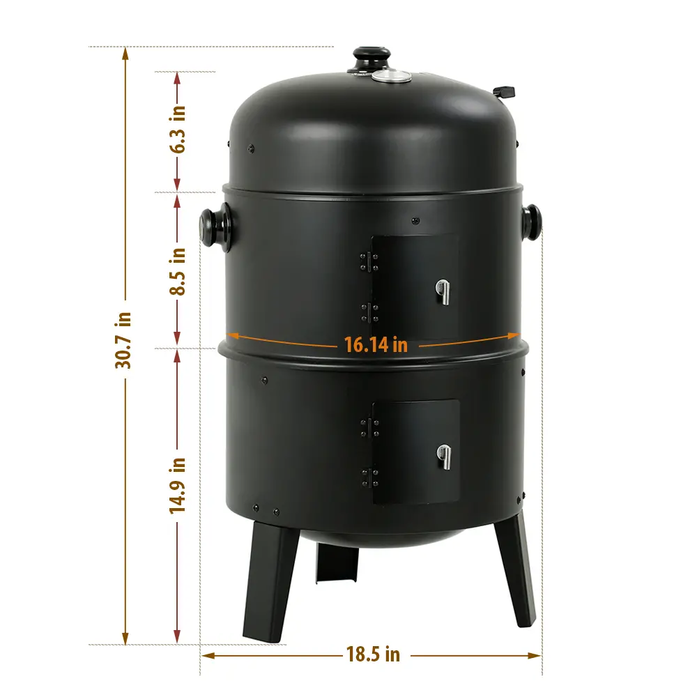Master Cook 16  Smoker Grill-3