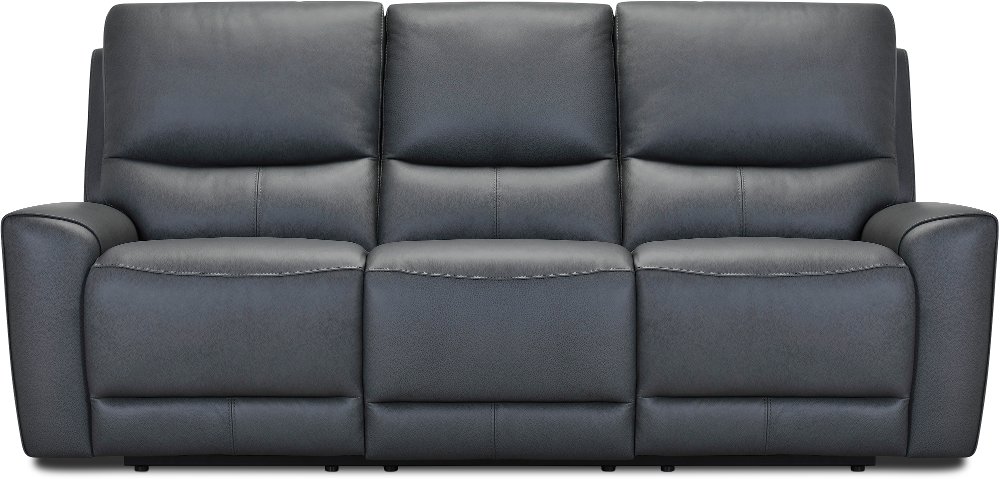 Rangers Gravel Power Reclining Sofa with Power Headrests and Lumbar