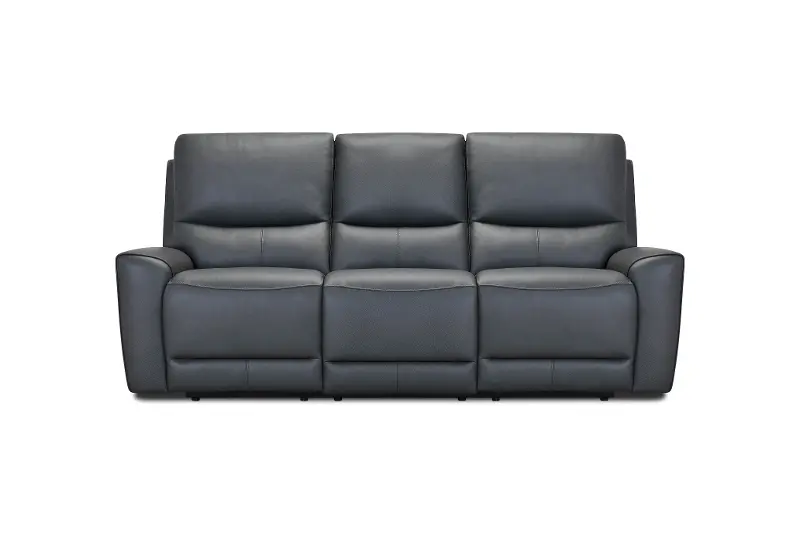 Rangers Gravel Power Reclining Sofa with Power Headrests and Lumbar