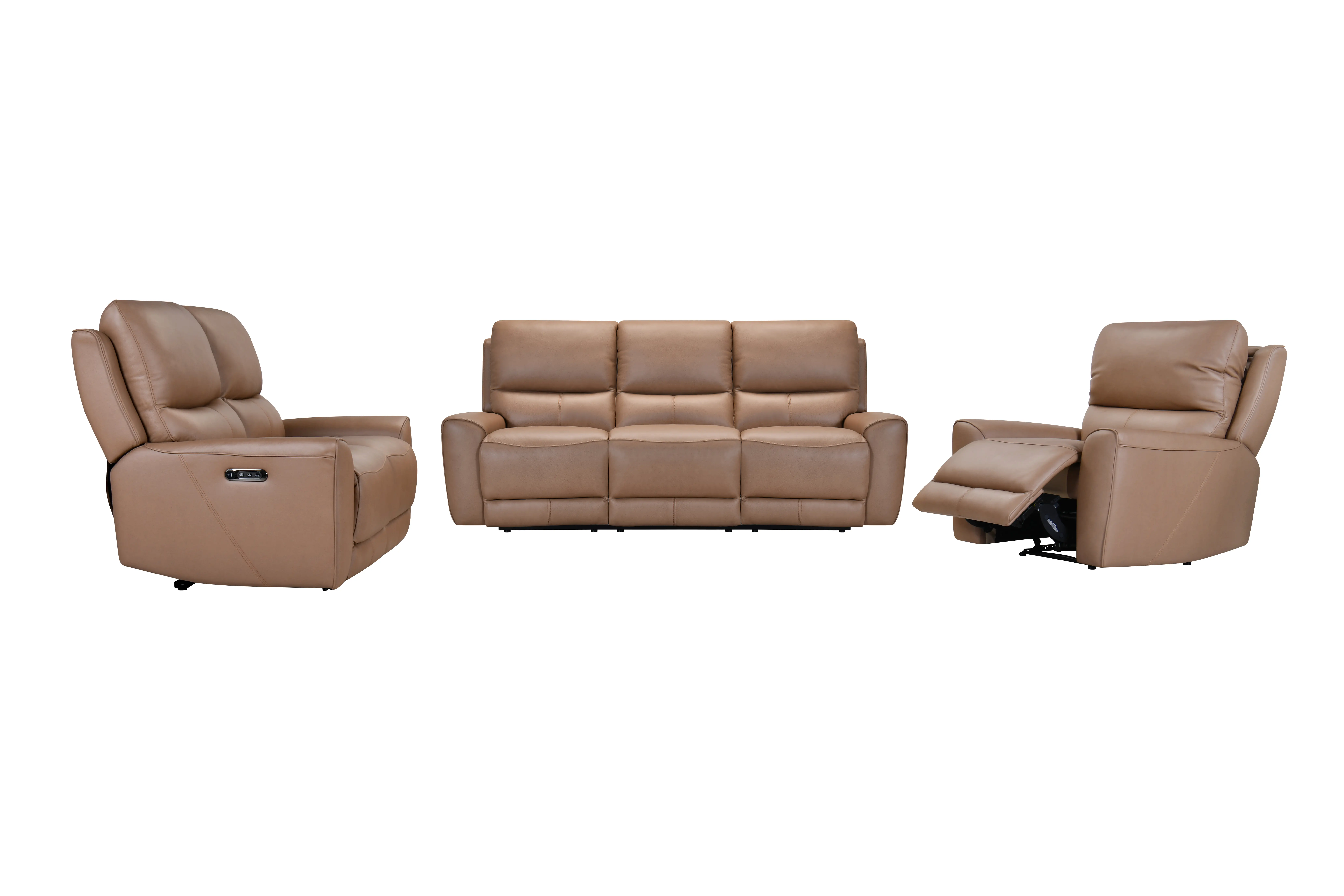 Rangers Stone Power Reclining Sofa with Power Headrests and Lumbar-2