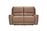 Rangers Brown Power Reclining Loveseat with Power Headrests and Lumbar