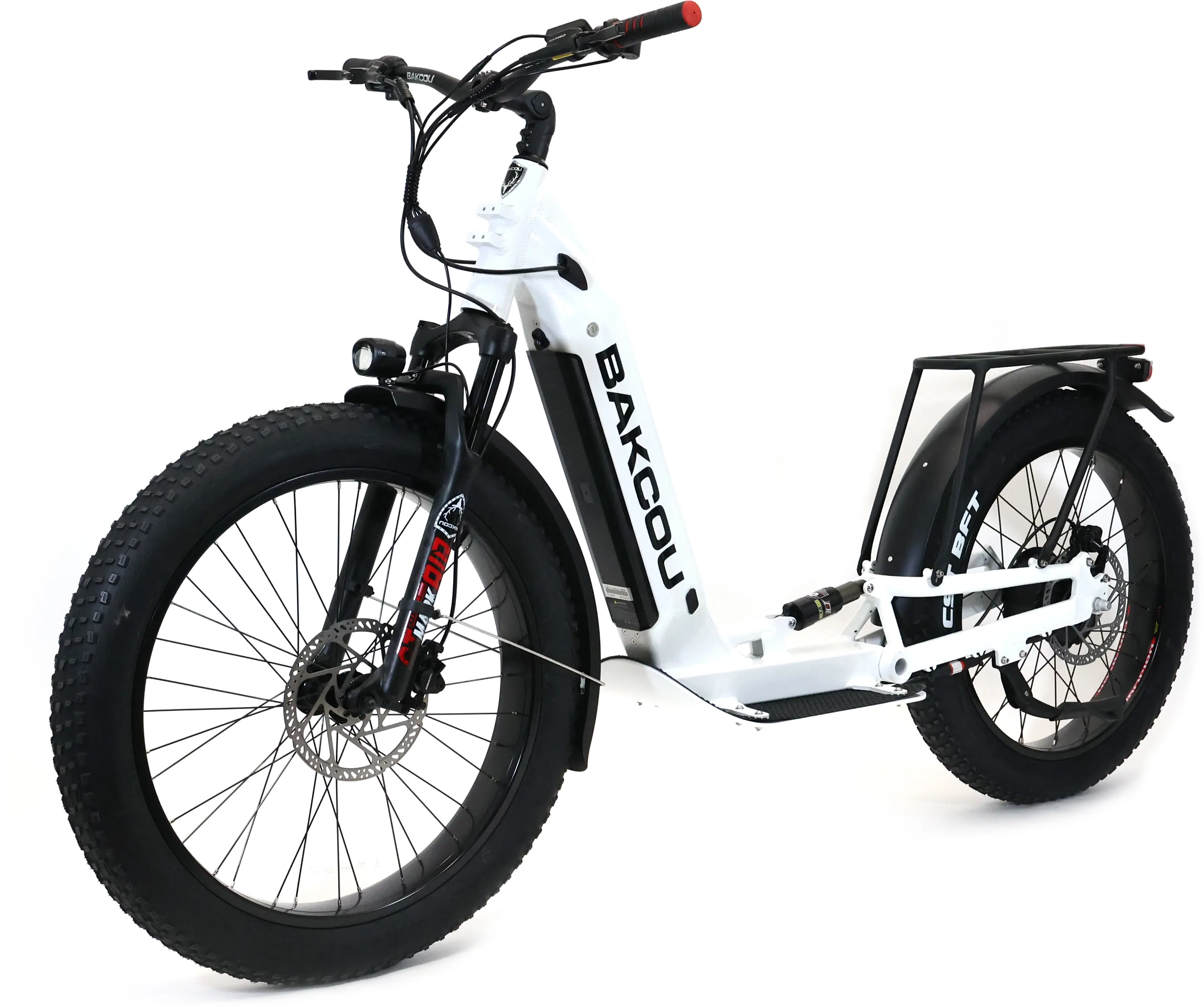 Bakcou Grizzly Electric Scooter - Gloss White-1