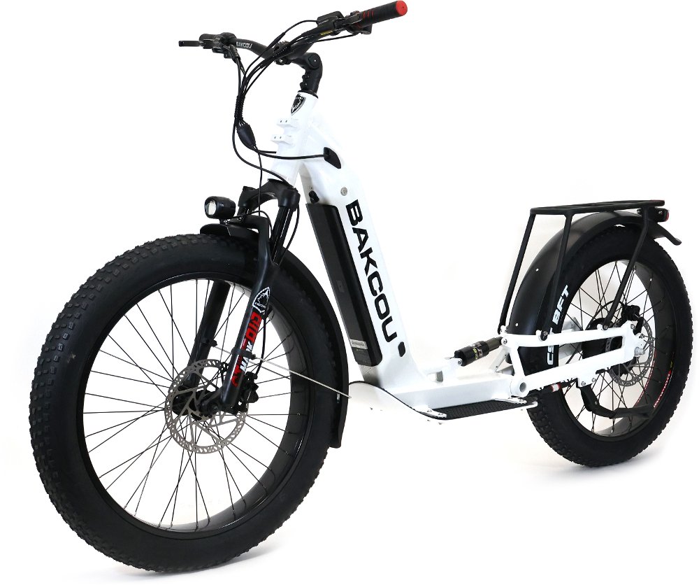 Bakcou Grizzly Electric Scooter - Gloss White